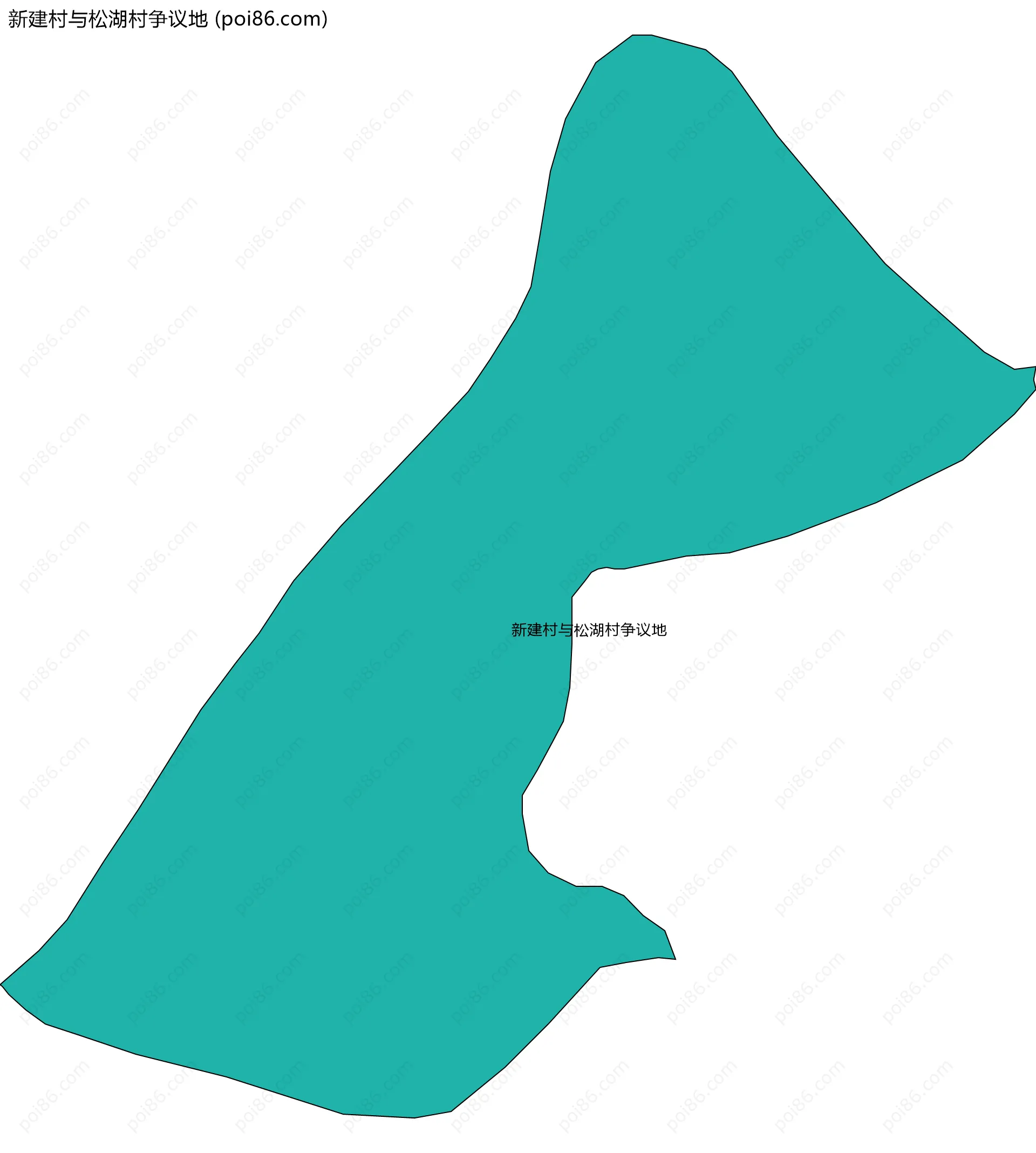 新建村与松湖村争议地边界地图