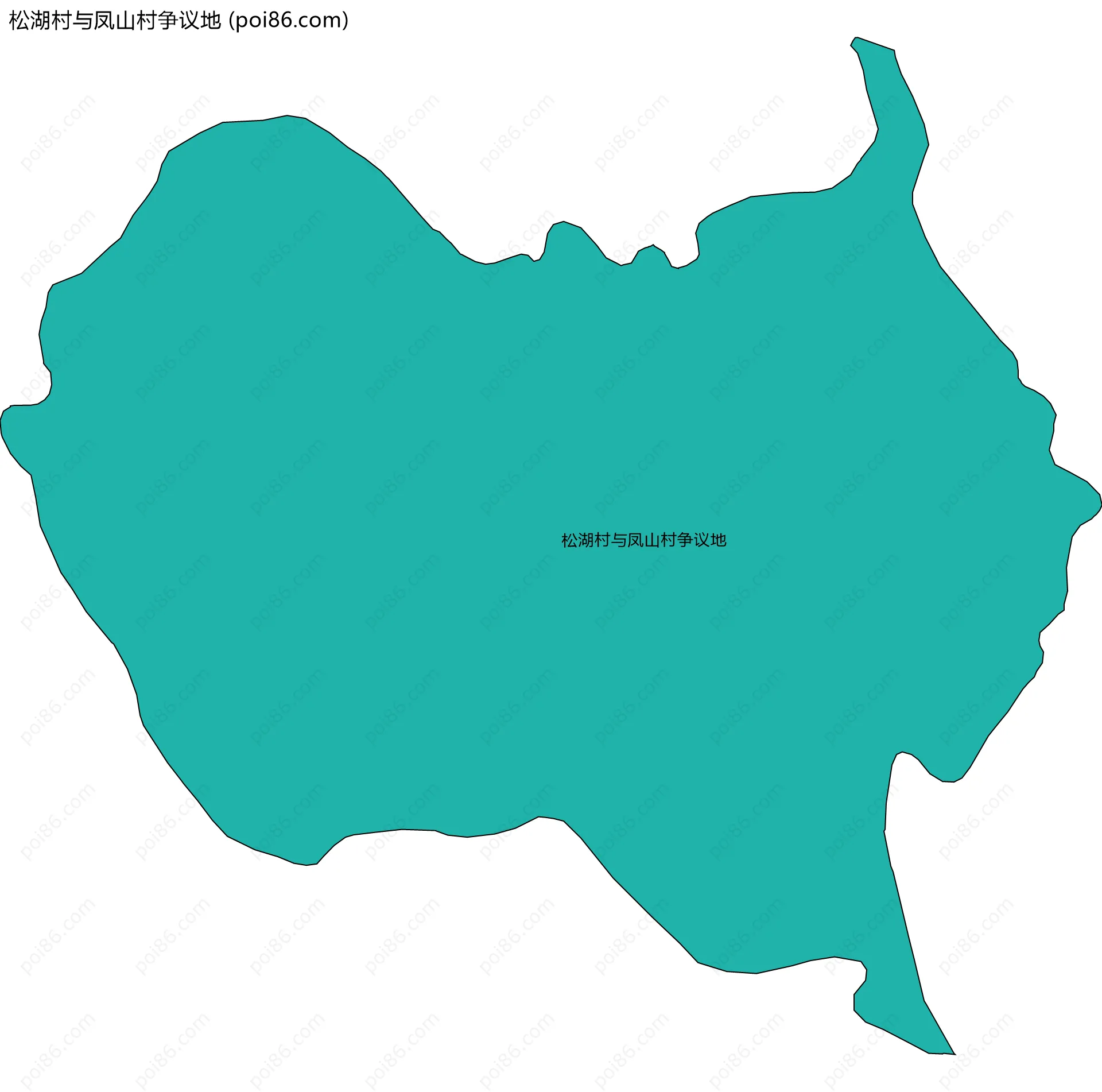 松湖村与凤山村争议地边界地图