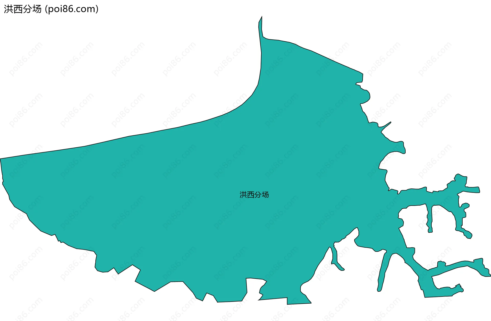 洪西分场边界地图