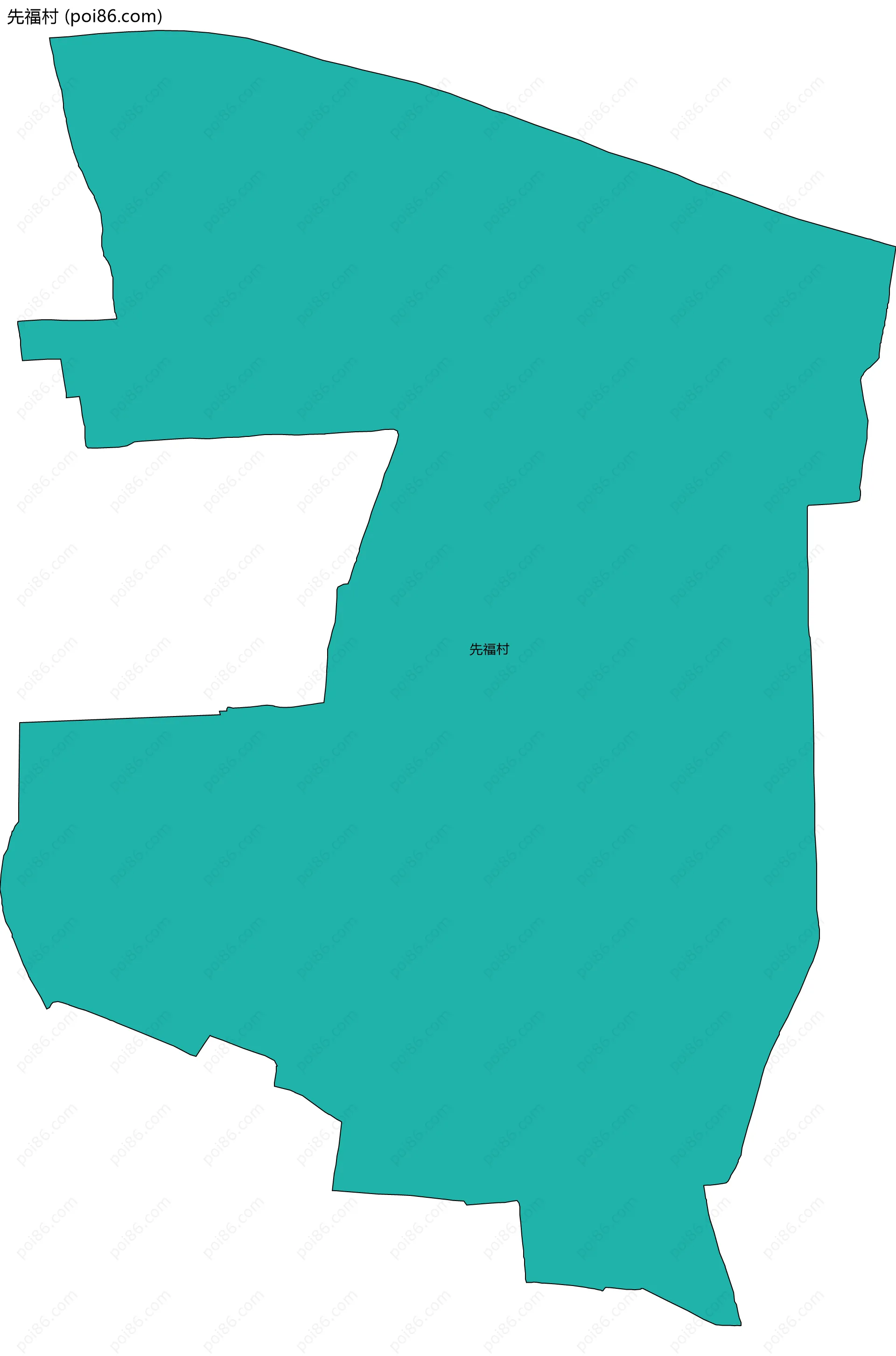 先福村边界地图