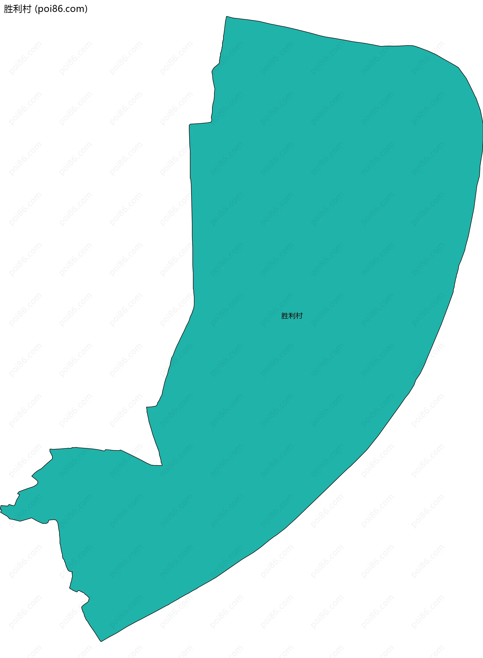 胜利村边界地图