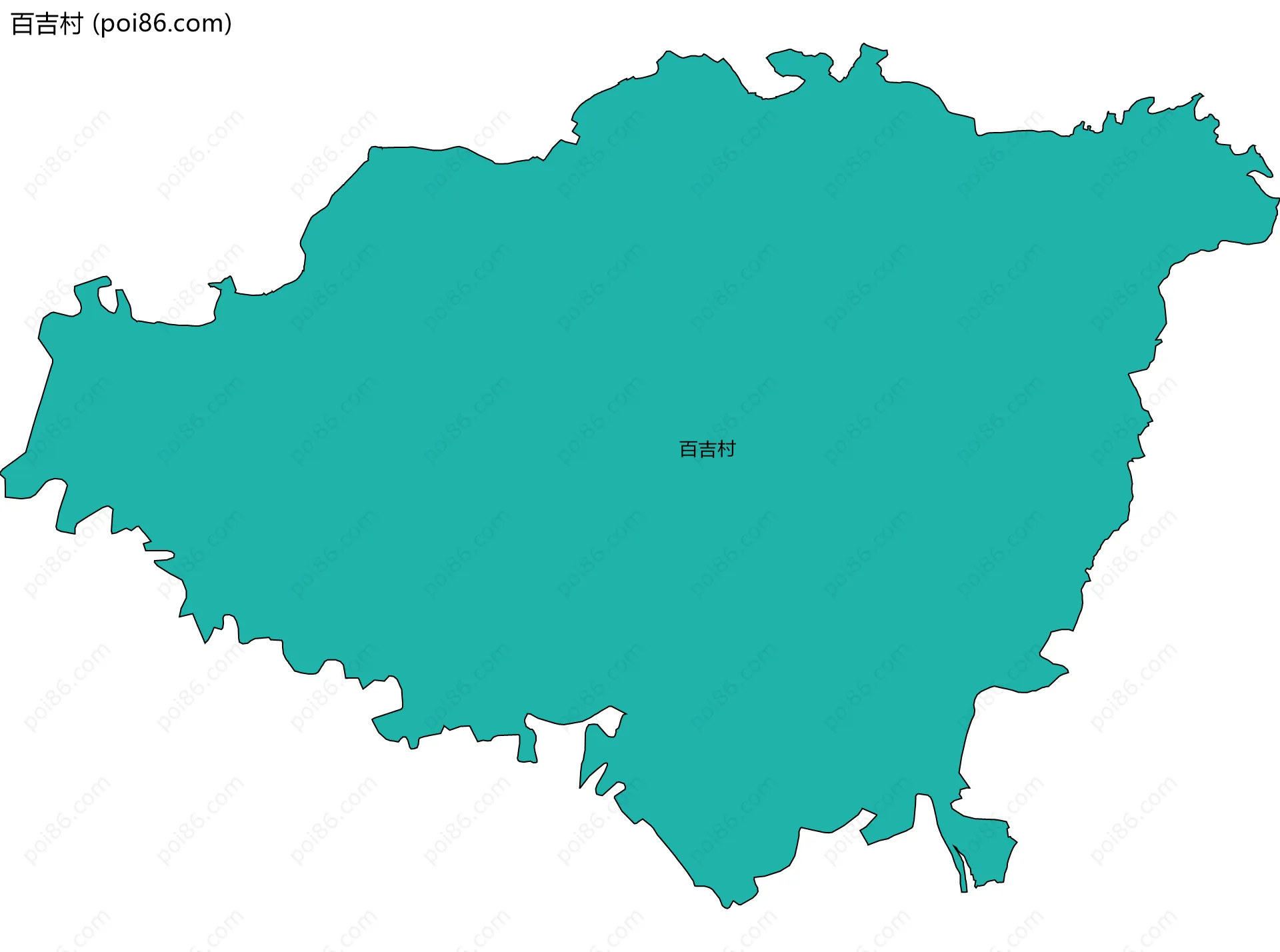 百吉村边界地图