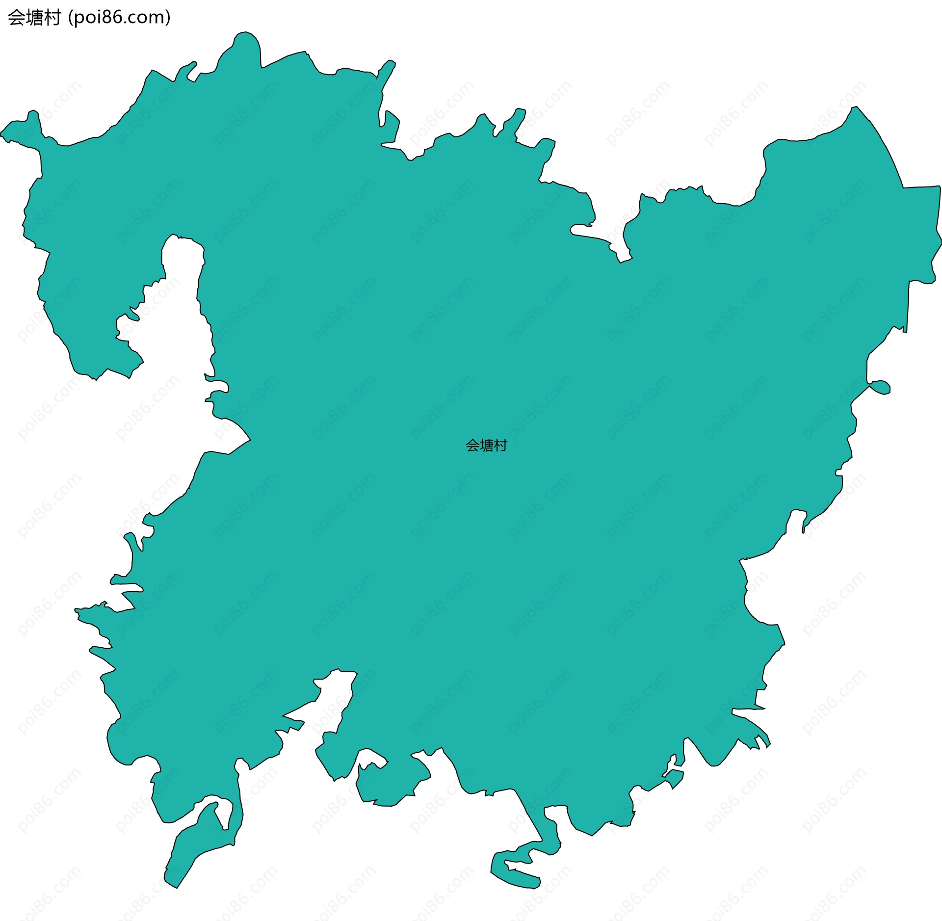 会塘村边界地图