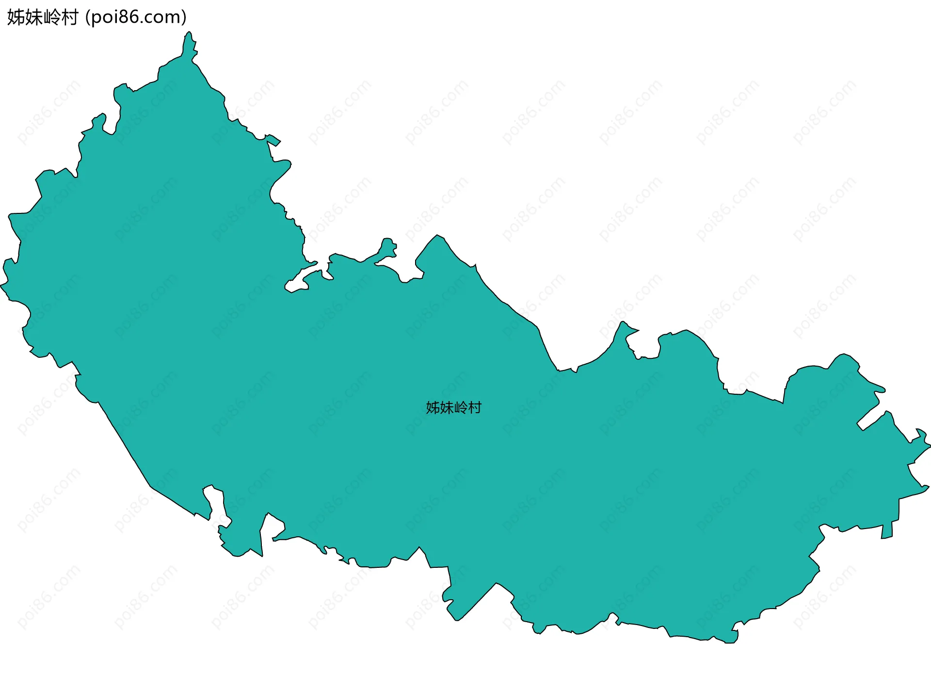 姊妹岭村边界地图