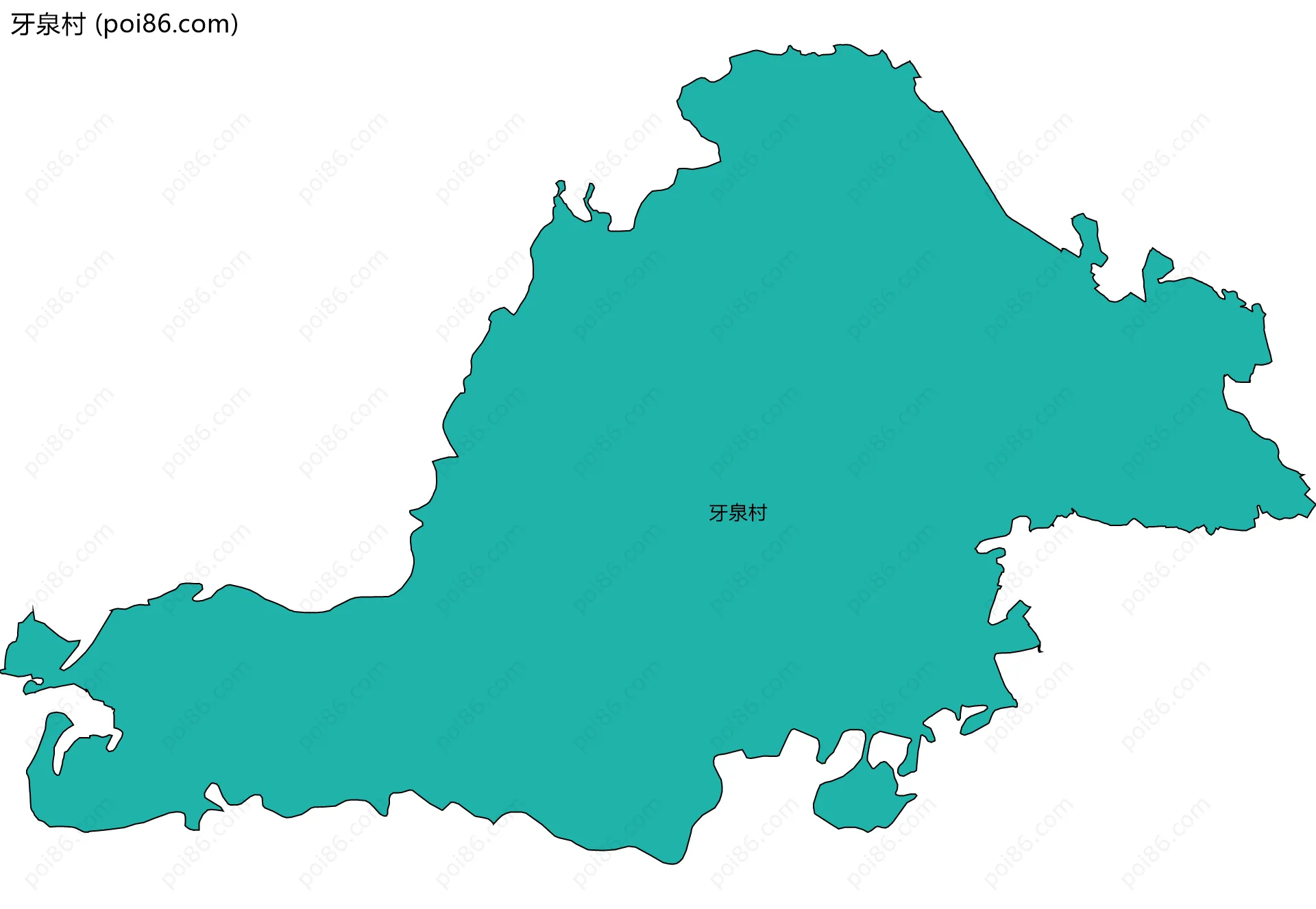 牙泉村边界地图