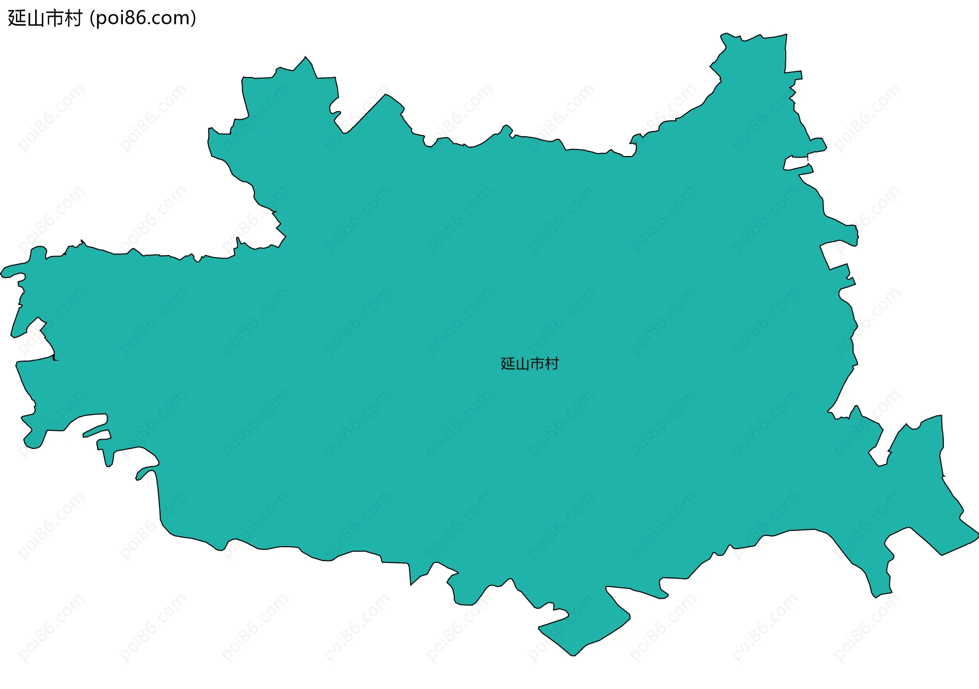 延山市村边界地图