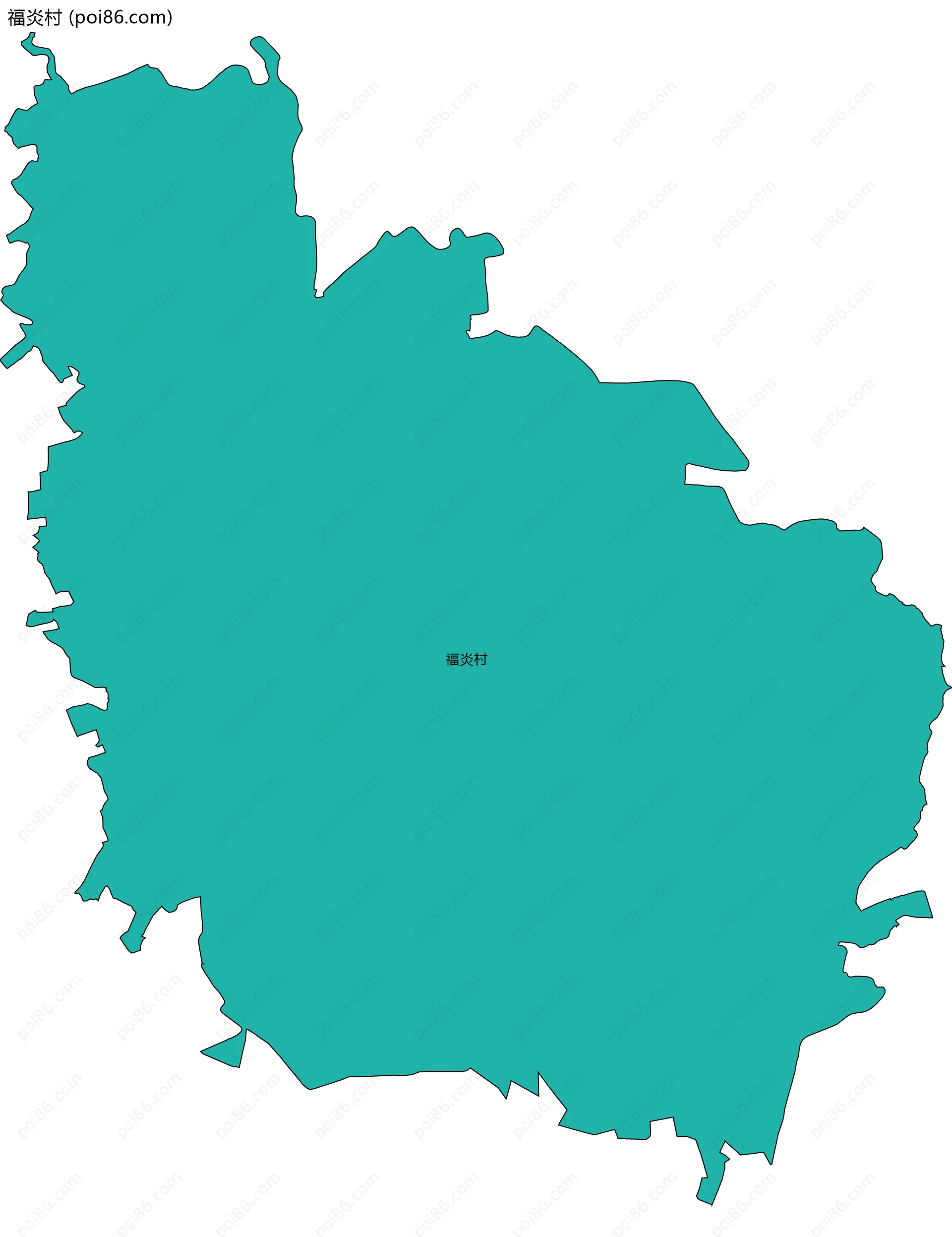 福炎村边界地图