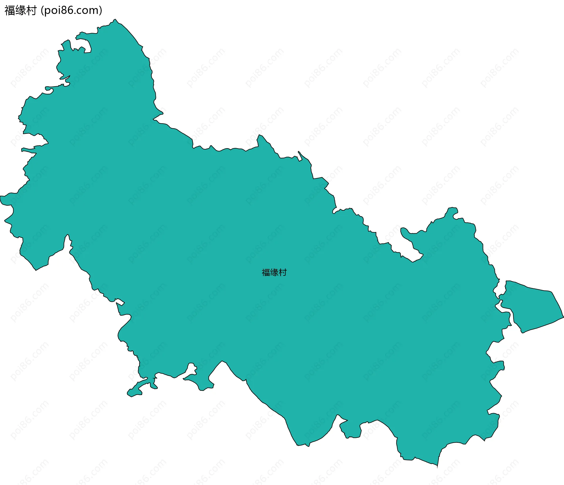 福缘村边界地图