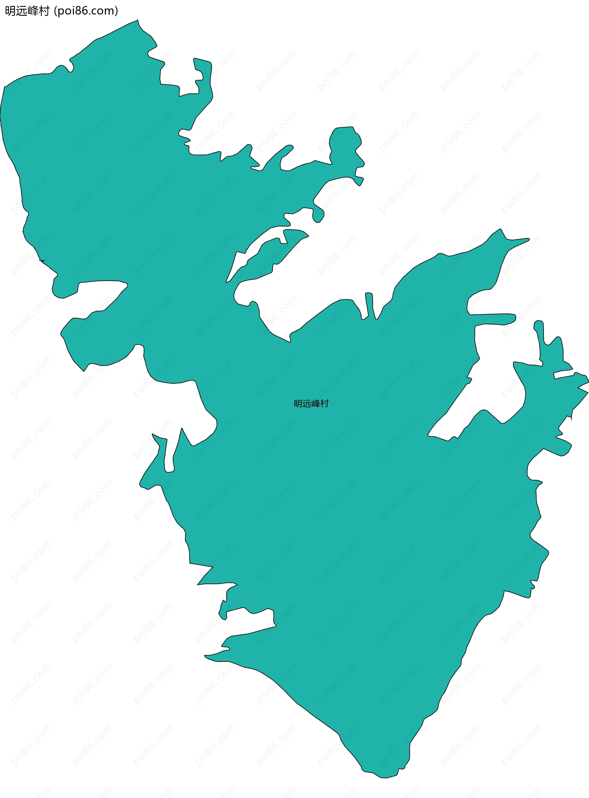 明远峰村边界地图