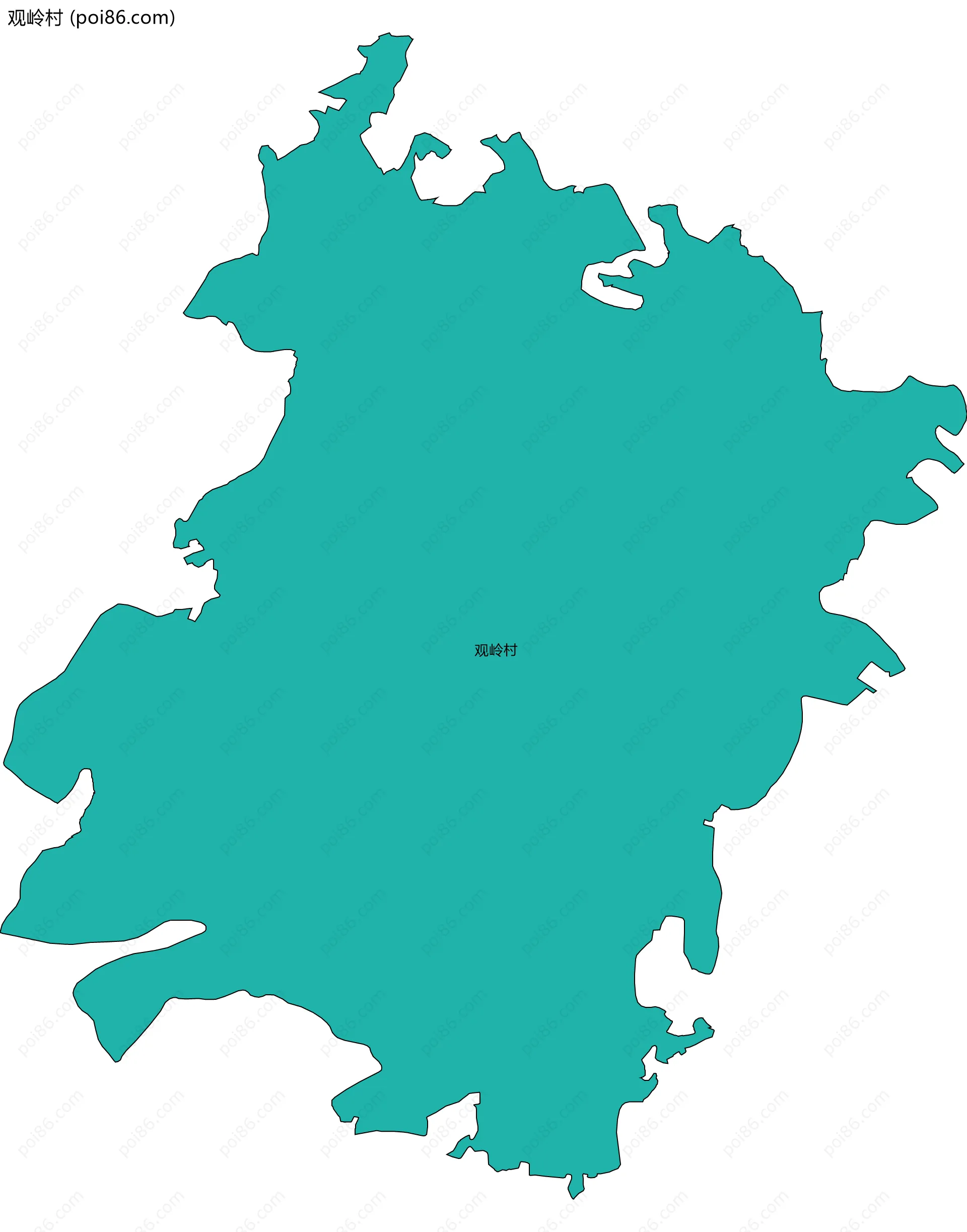 观岭村边界地图