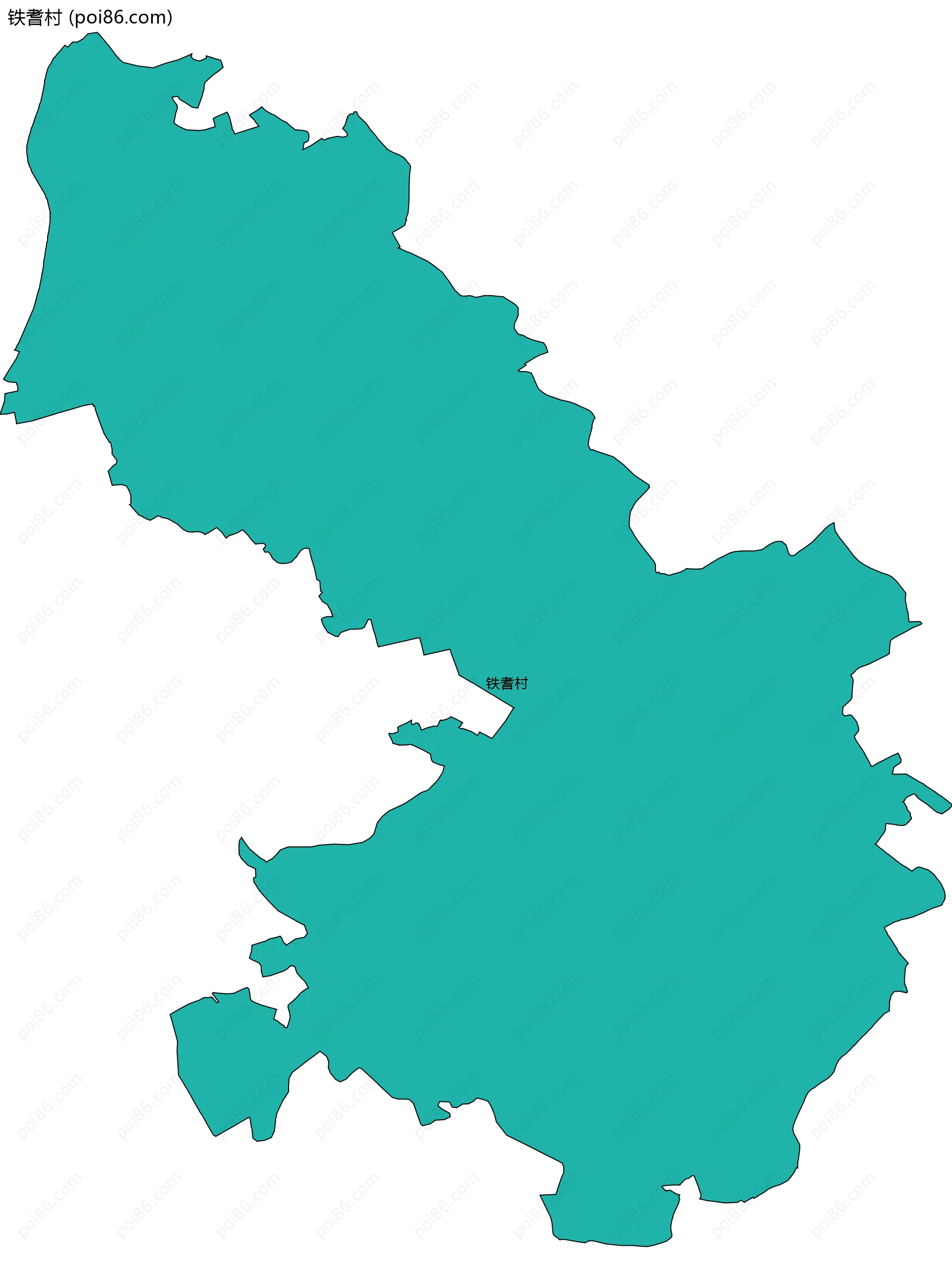 铁耆村边界地图