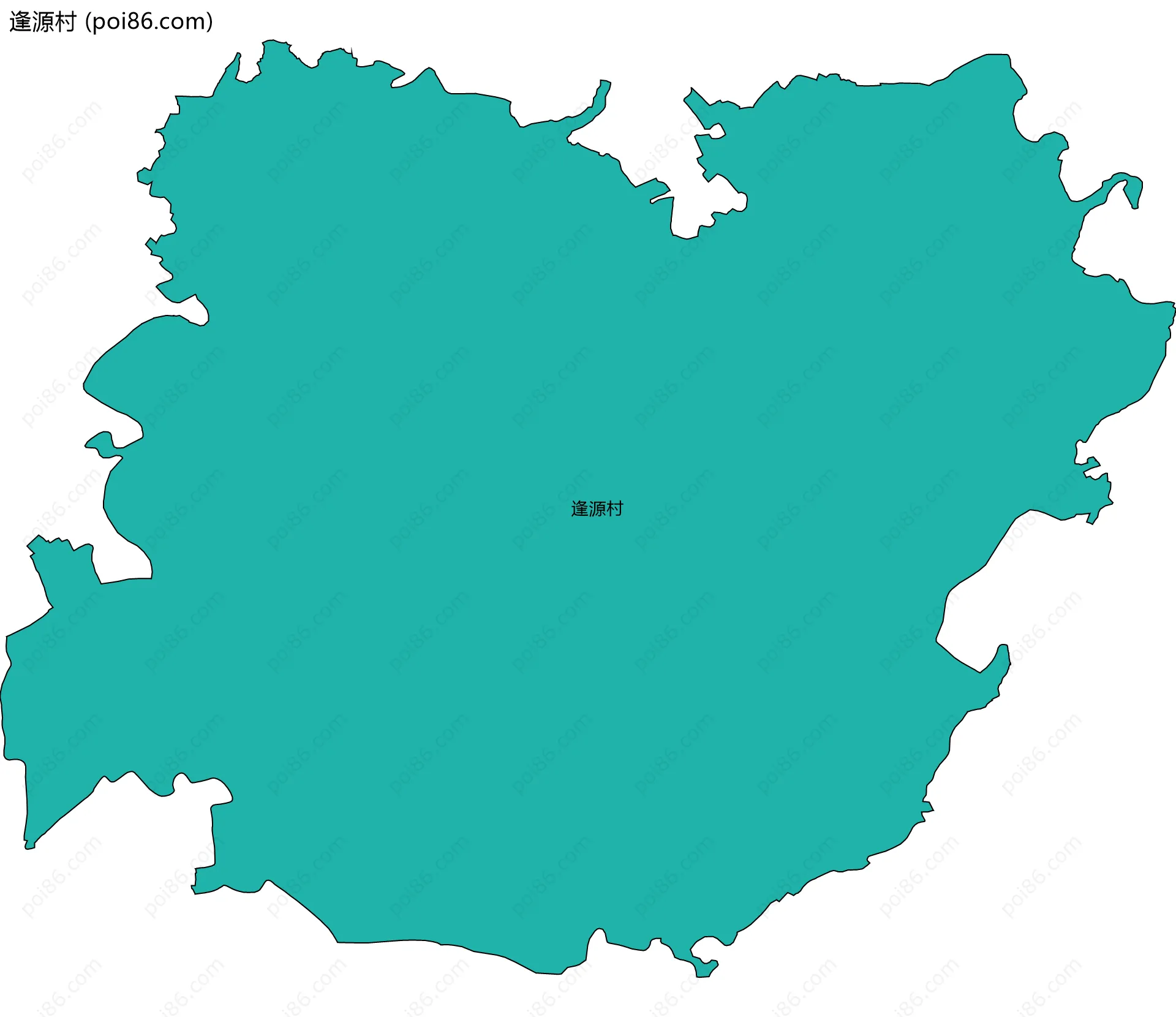 逢源村边界地图