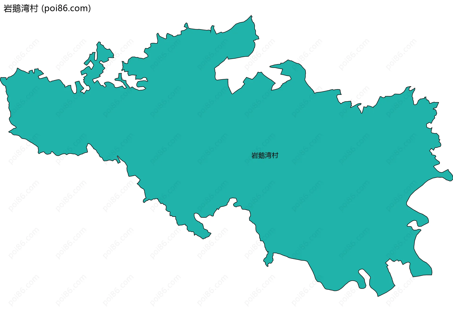 岩鹅湾村边界地图