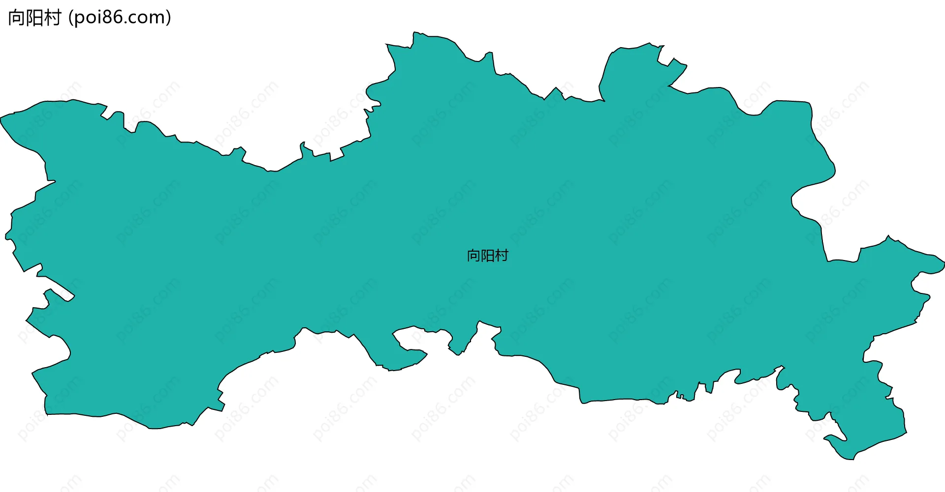向阳村边界地图