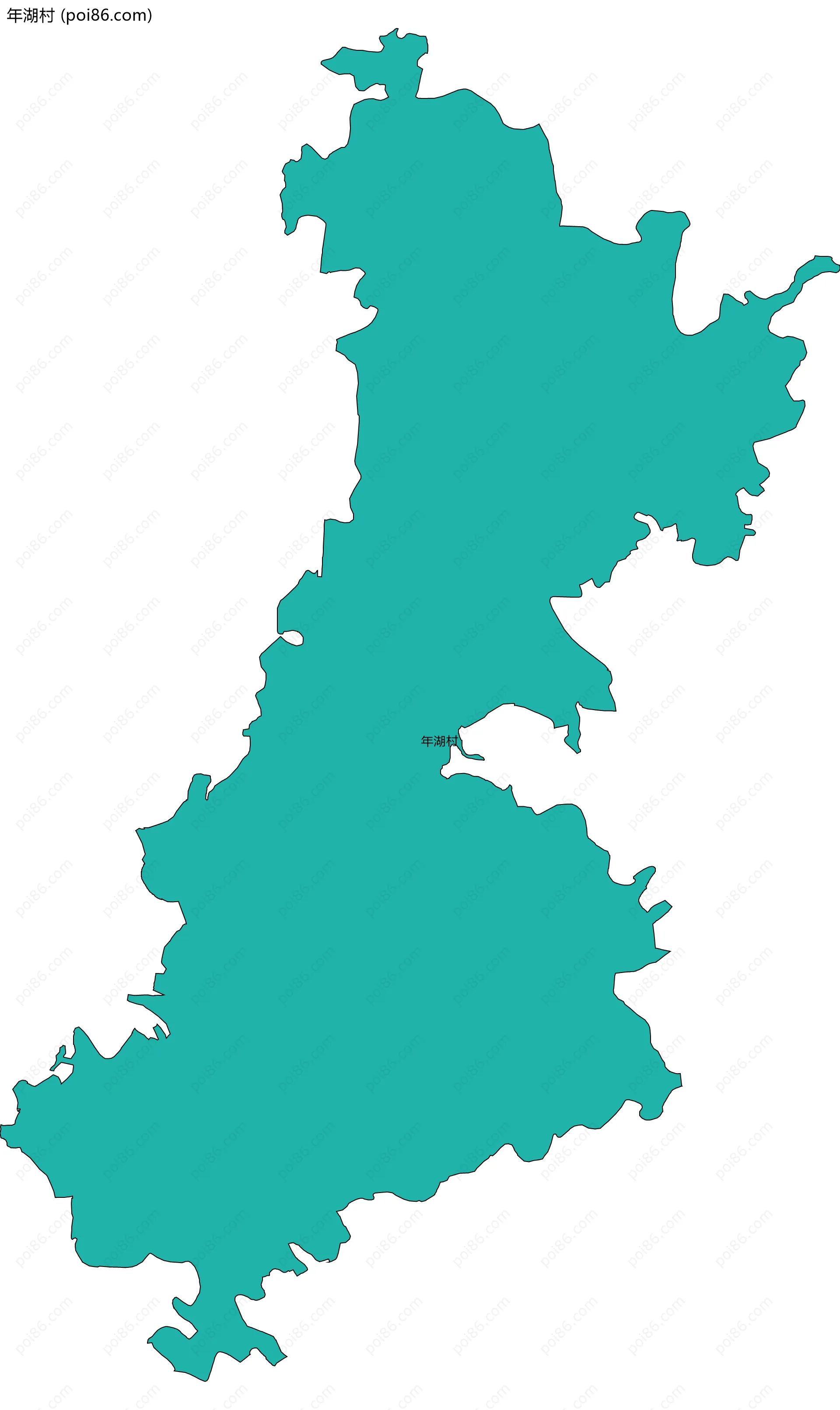 年湖村边界地图