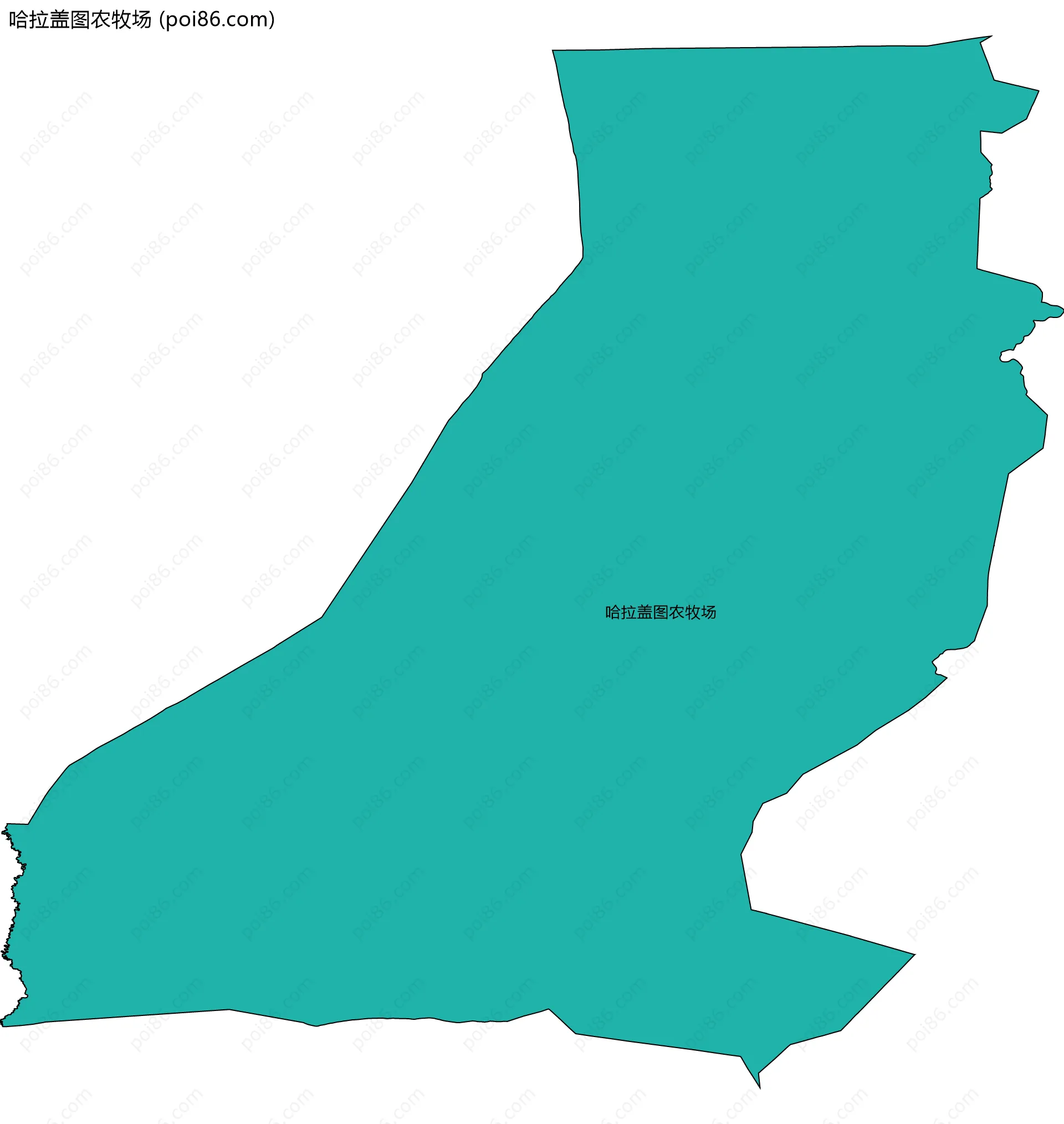 哈拉盖图农牧场边界地图