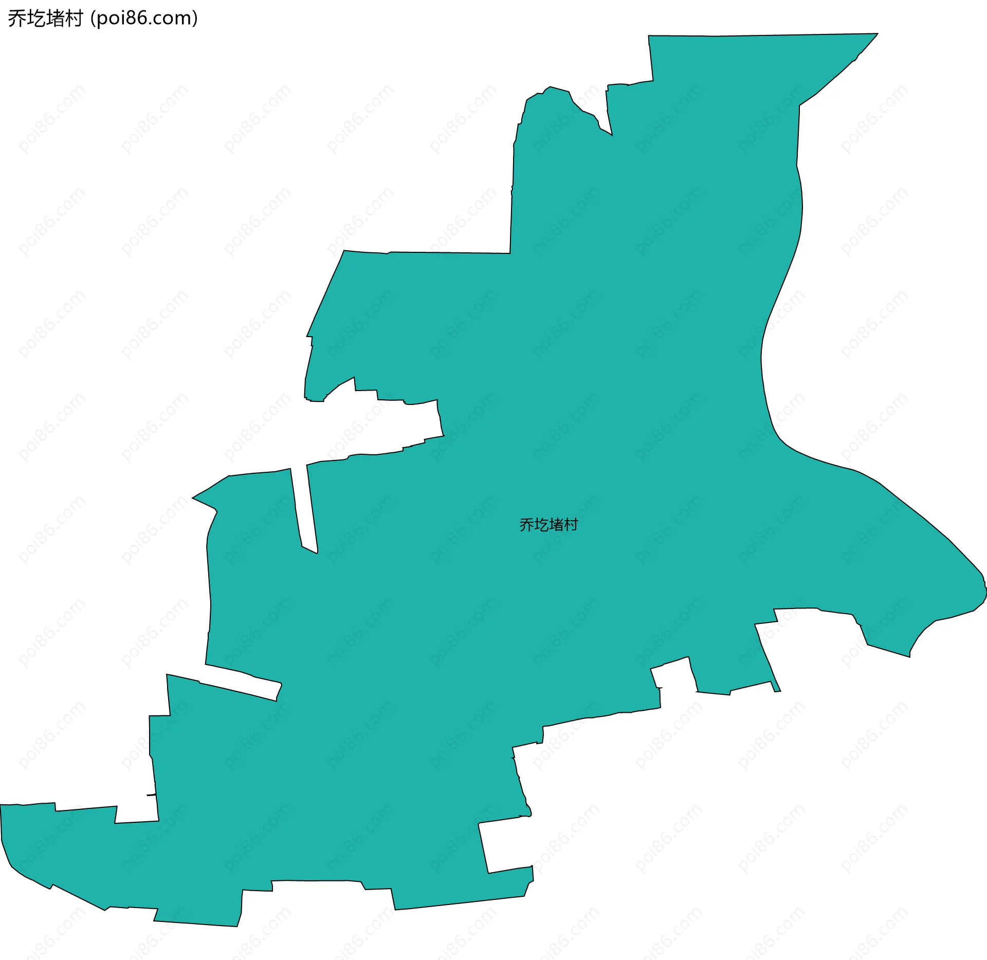 乔圪堵村边界地图