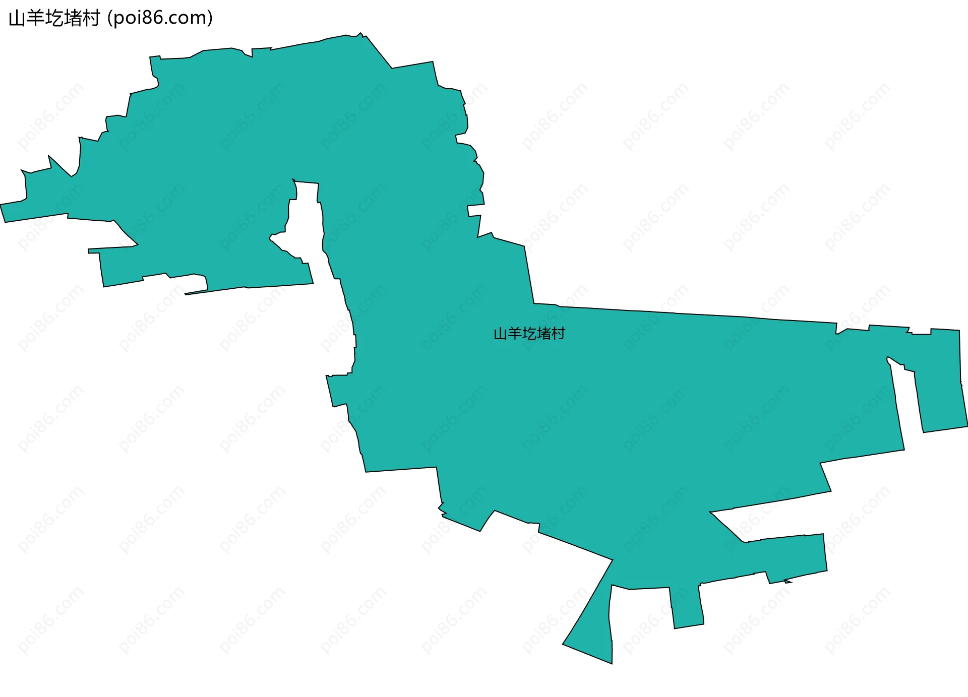 山羊圪堵村边界地图