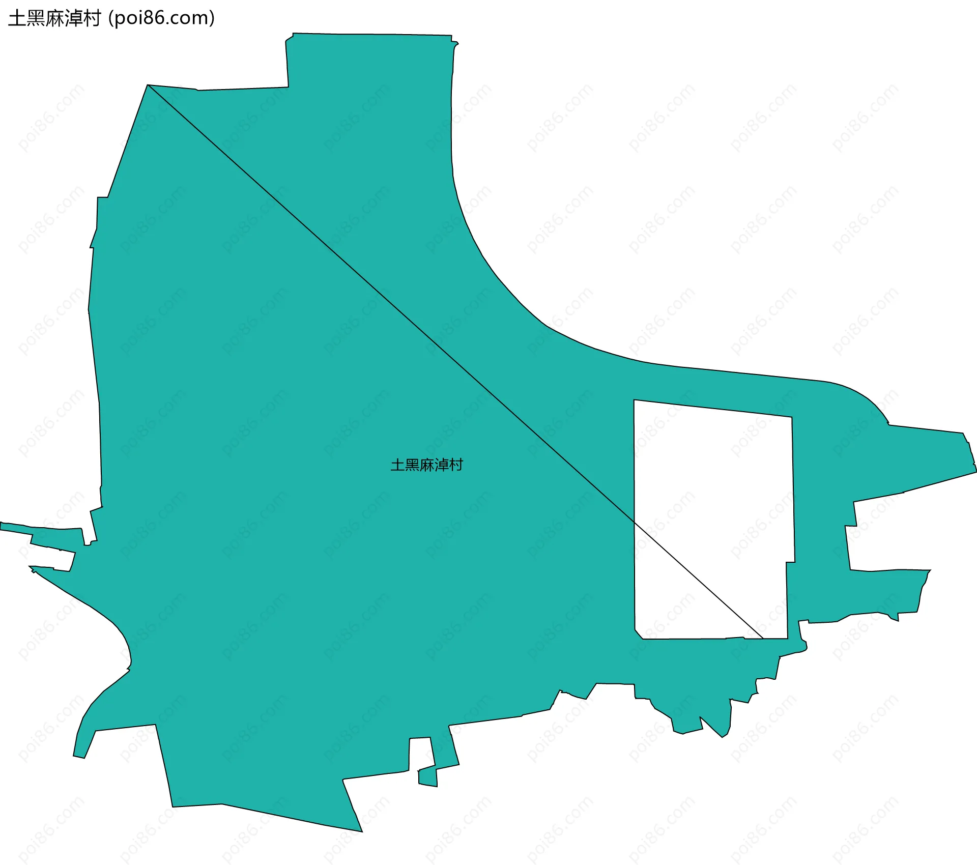 土黑麻淖村边界地图