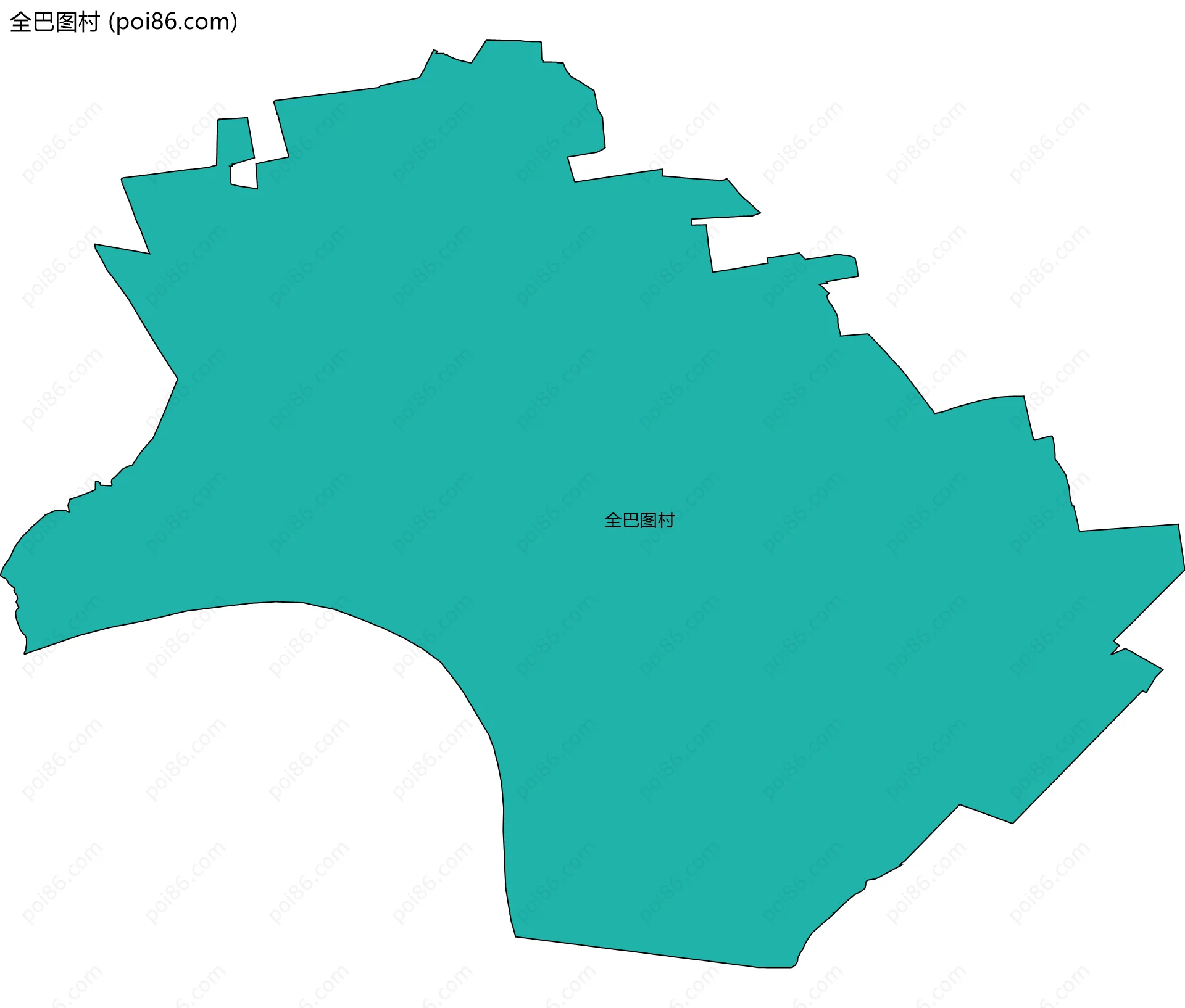 全巴图村边界地图