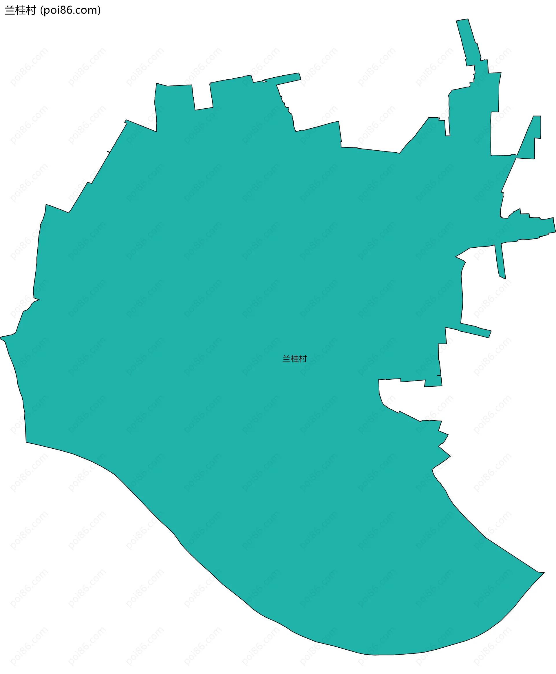 兰桂村边界地图