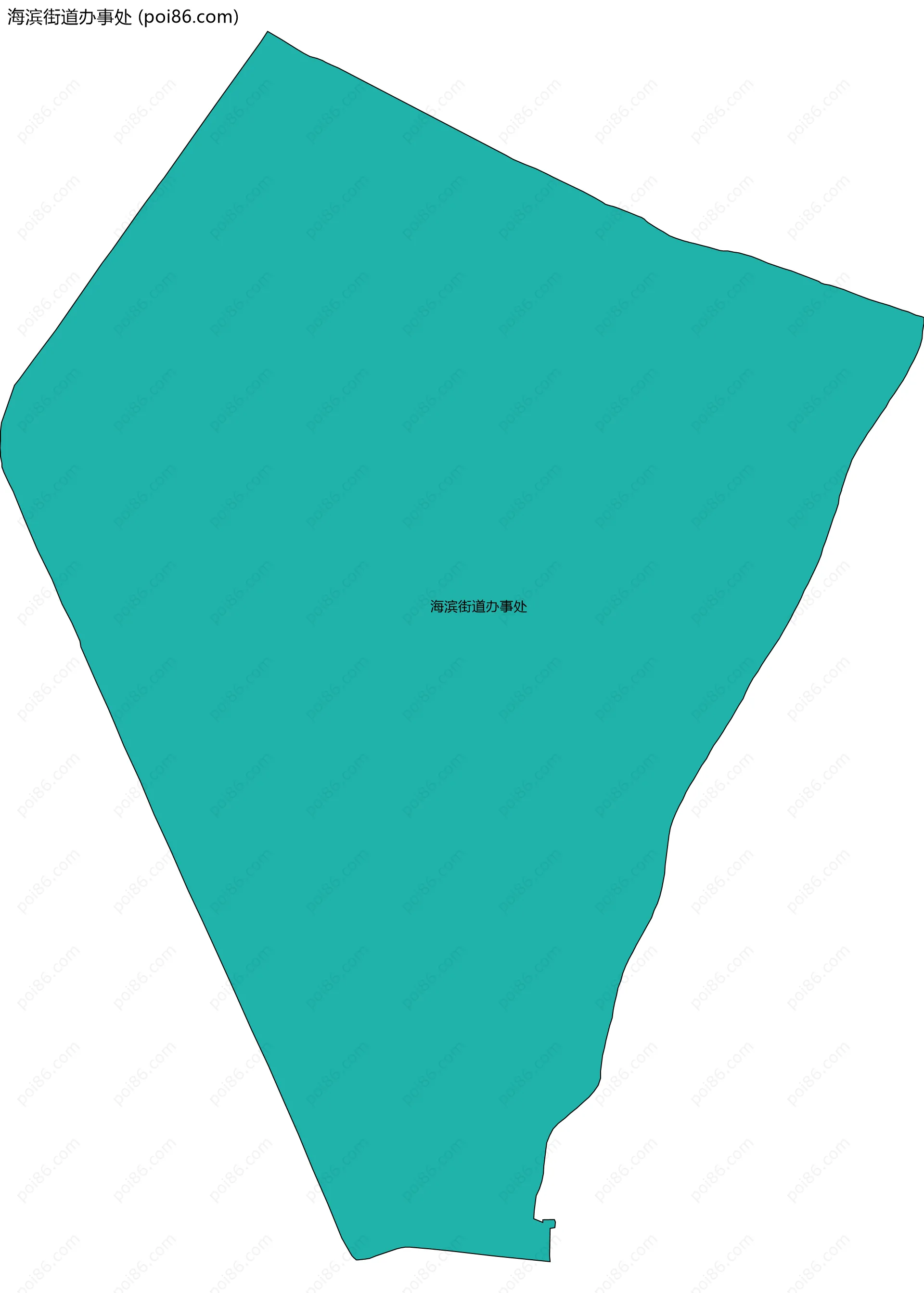 海滨街道办事处边界地图