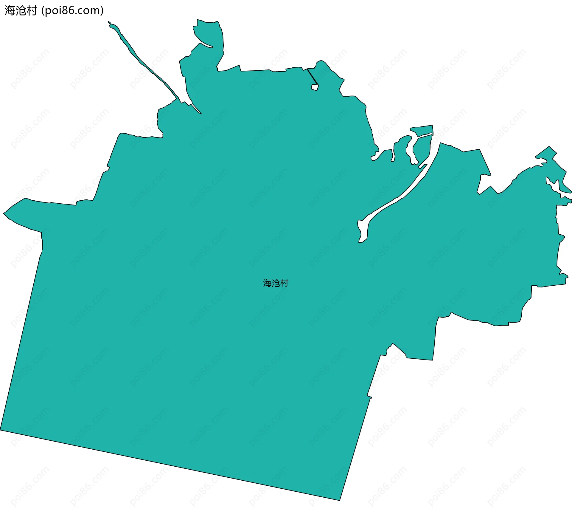 海沧村边界地图
