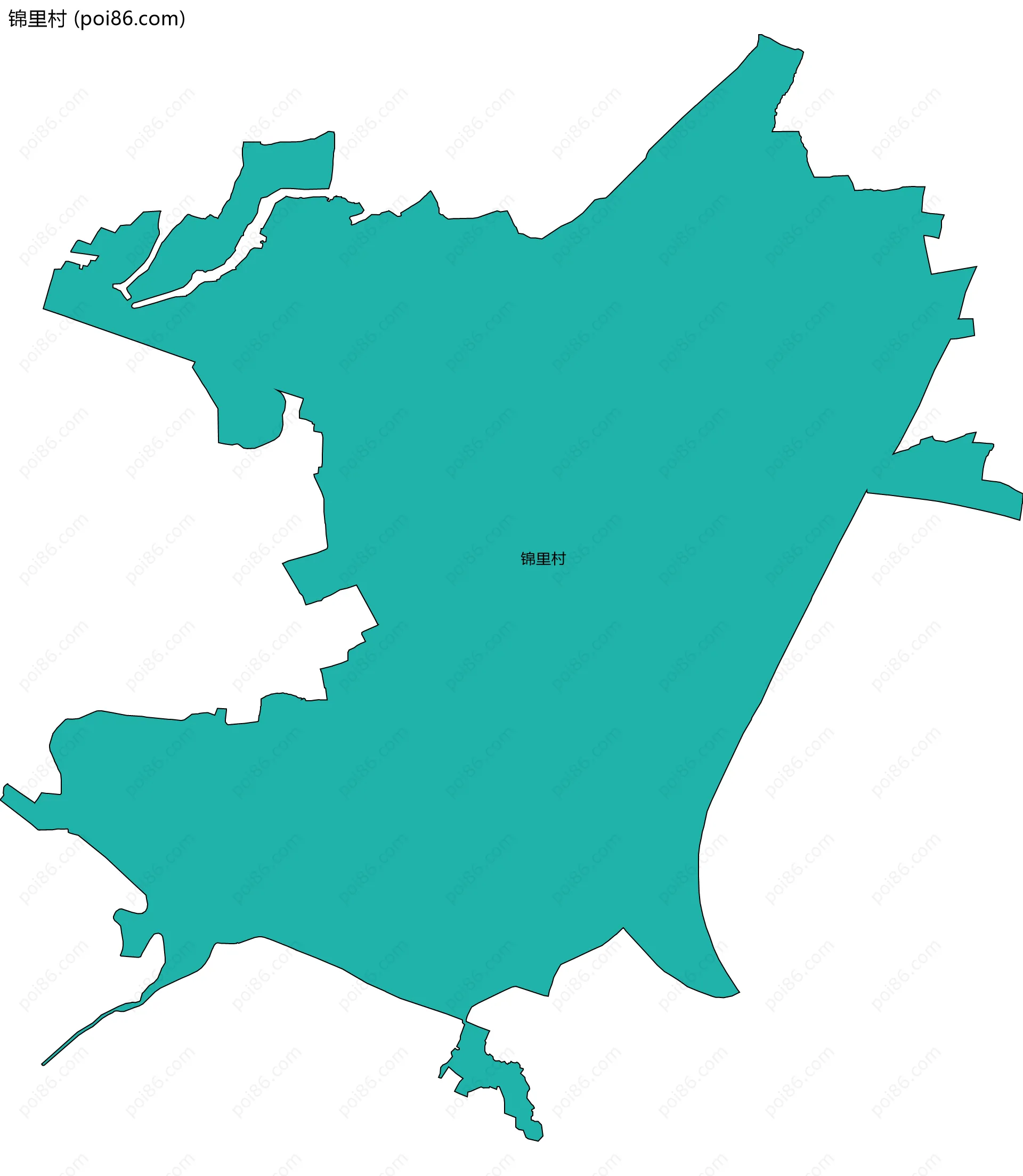 锦里村边界地图