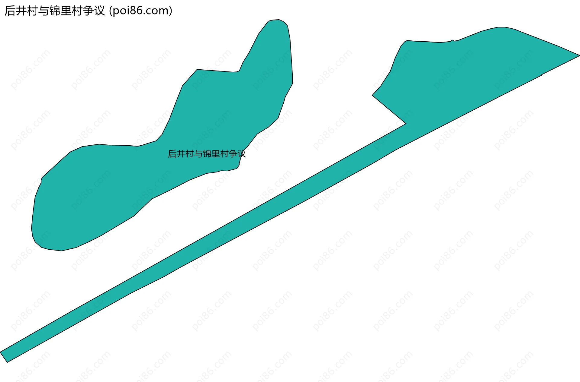 后井村与锦里村争议边界地图