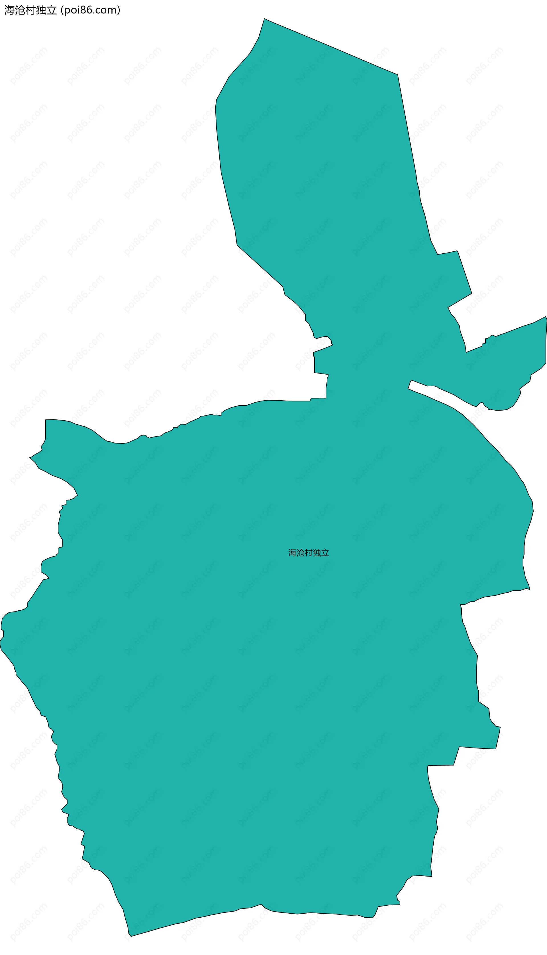 海沧村独立边界地图