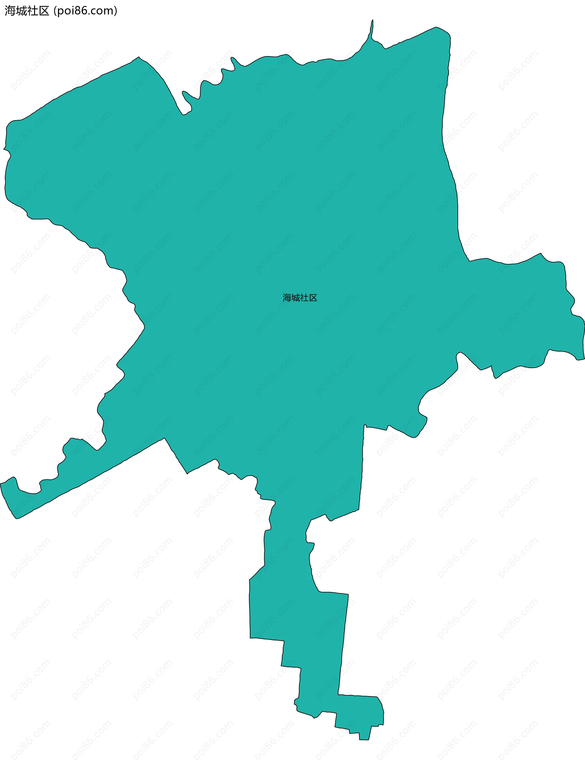 海城社区边界地图