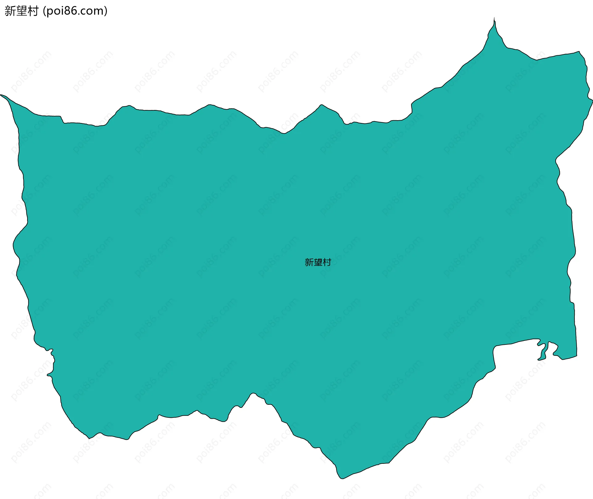 新望村边界地图