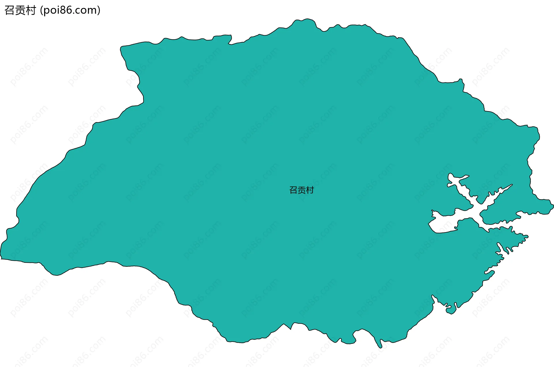 召贡村边界地图