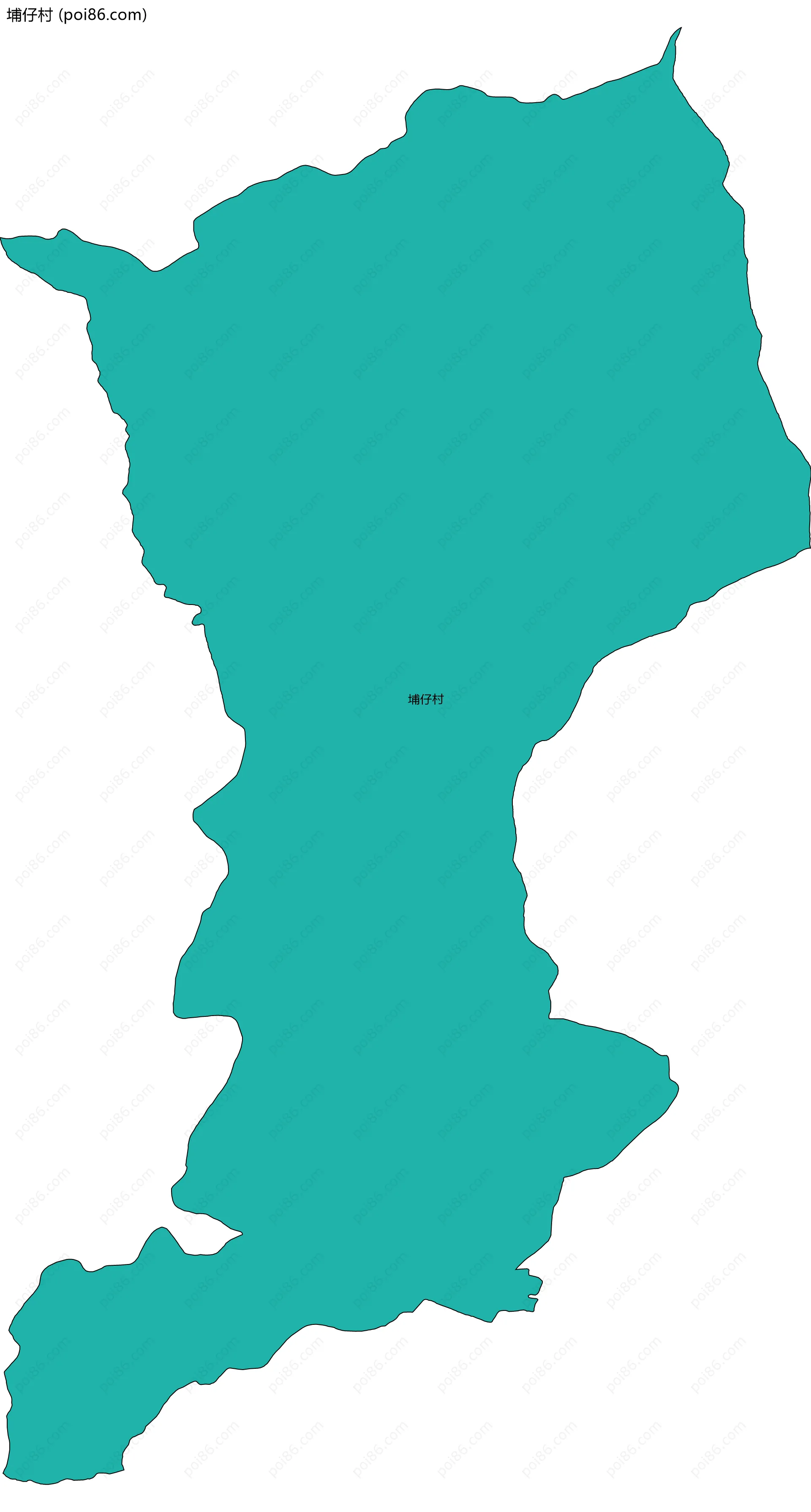 埔仔村边界地图