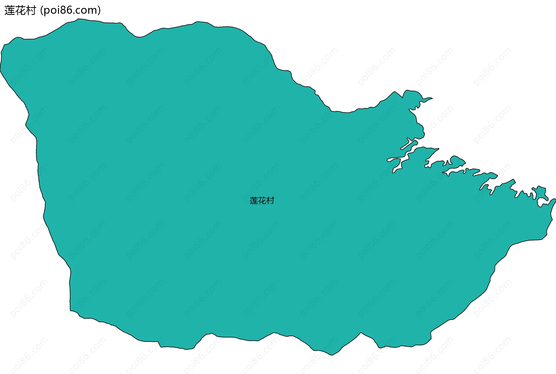 莲花村边界地图
