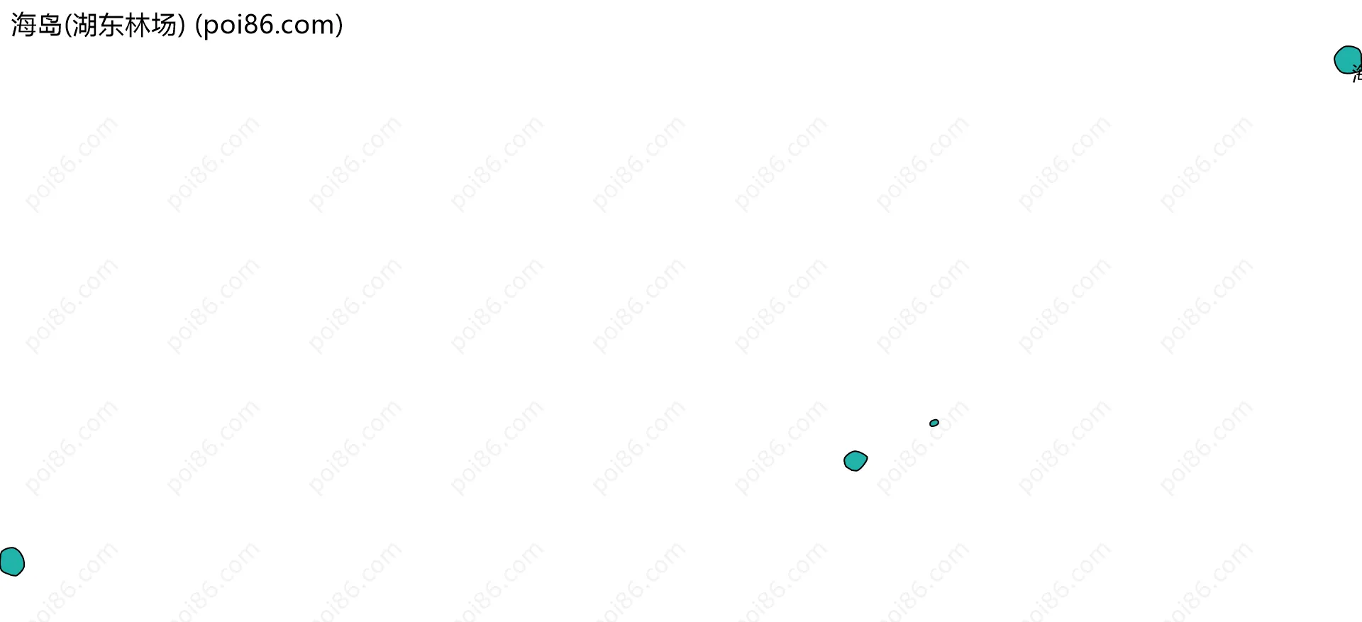 海岛(湖东林场)边界地图(五级行政区划)