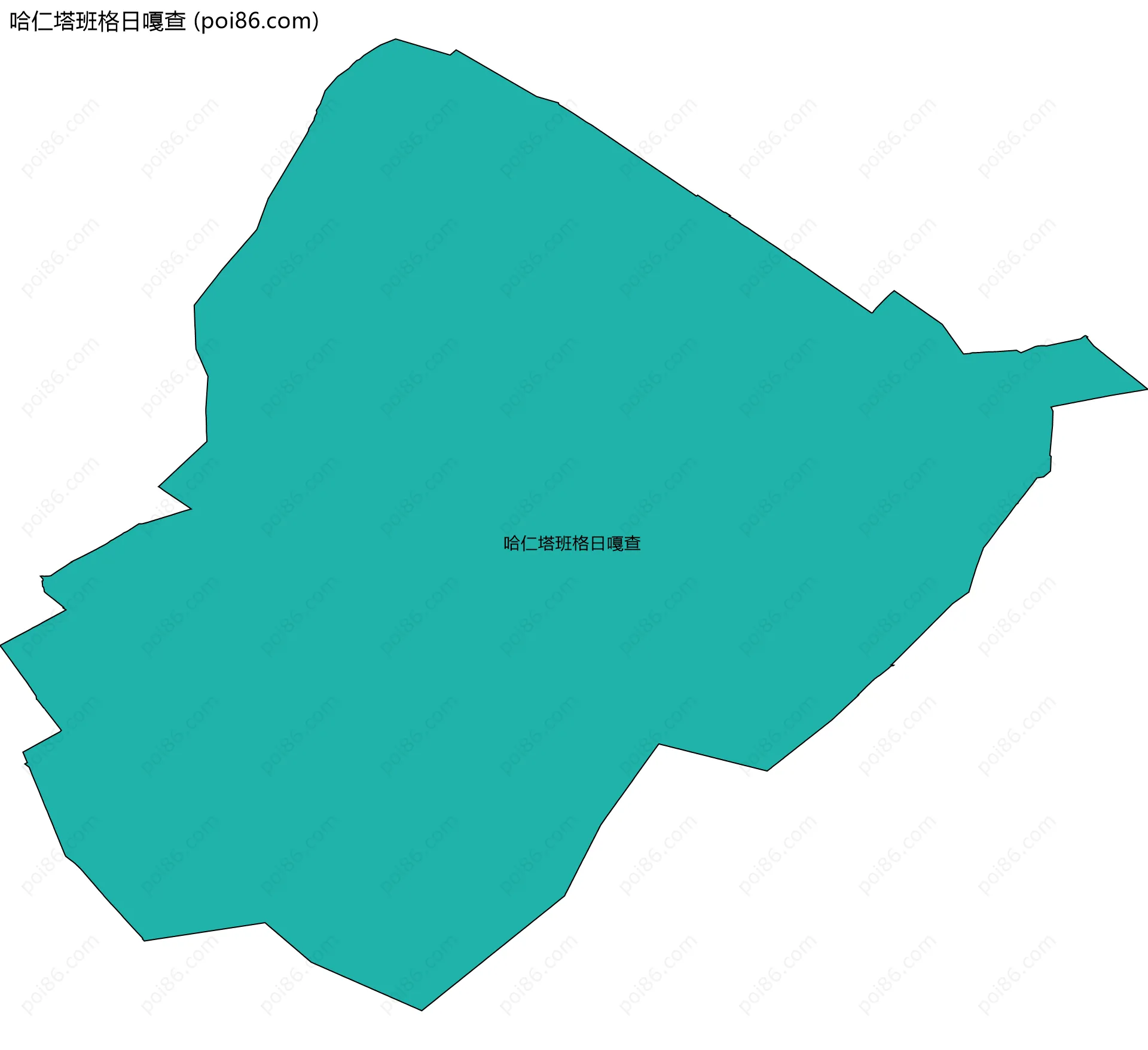 哈仁塔班格日嘎查边界地图