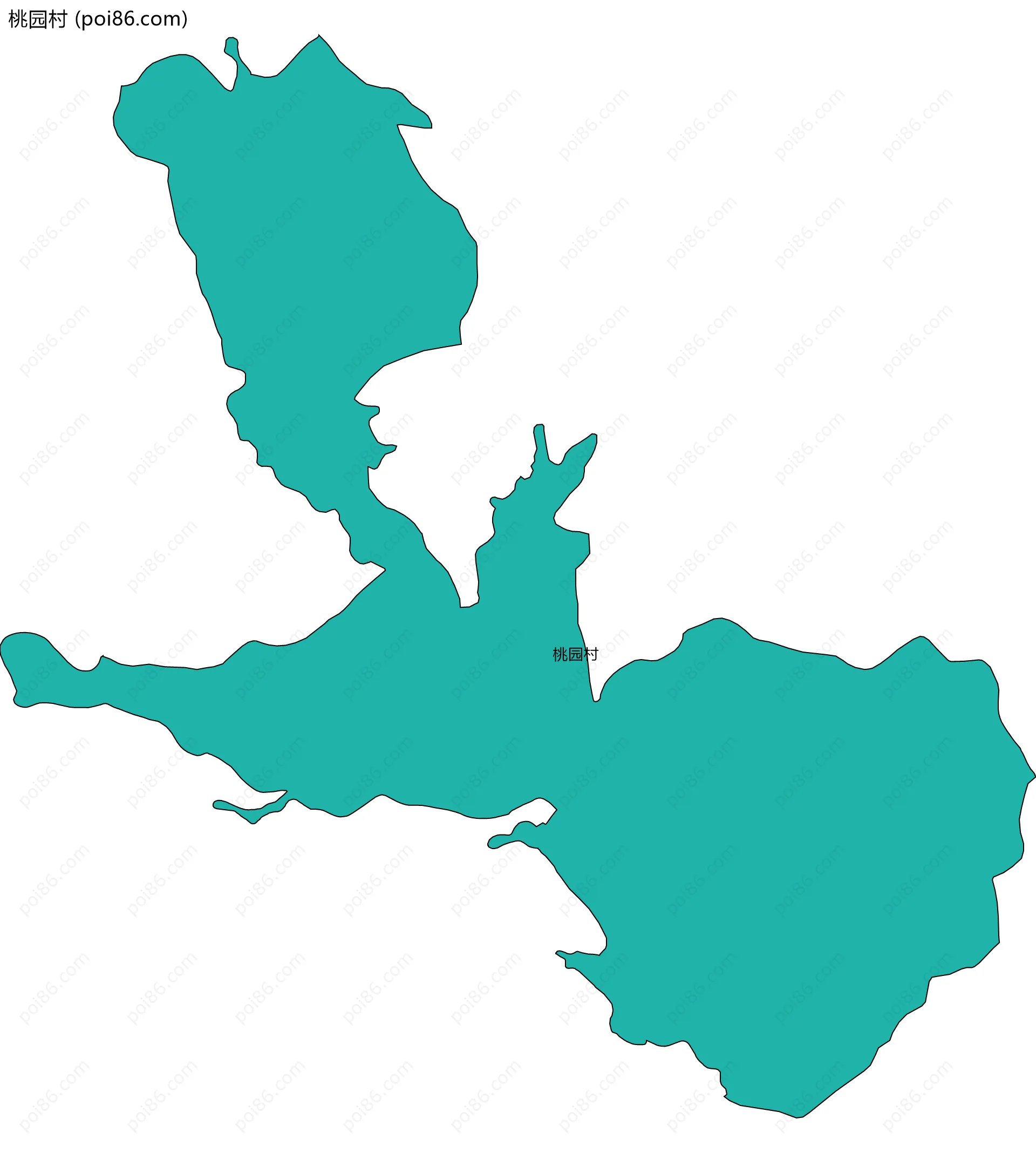 桃园村边界地图