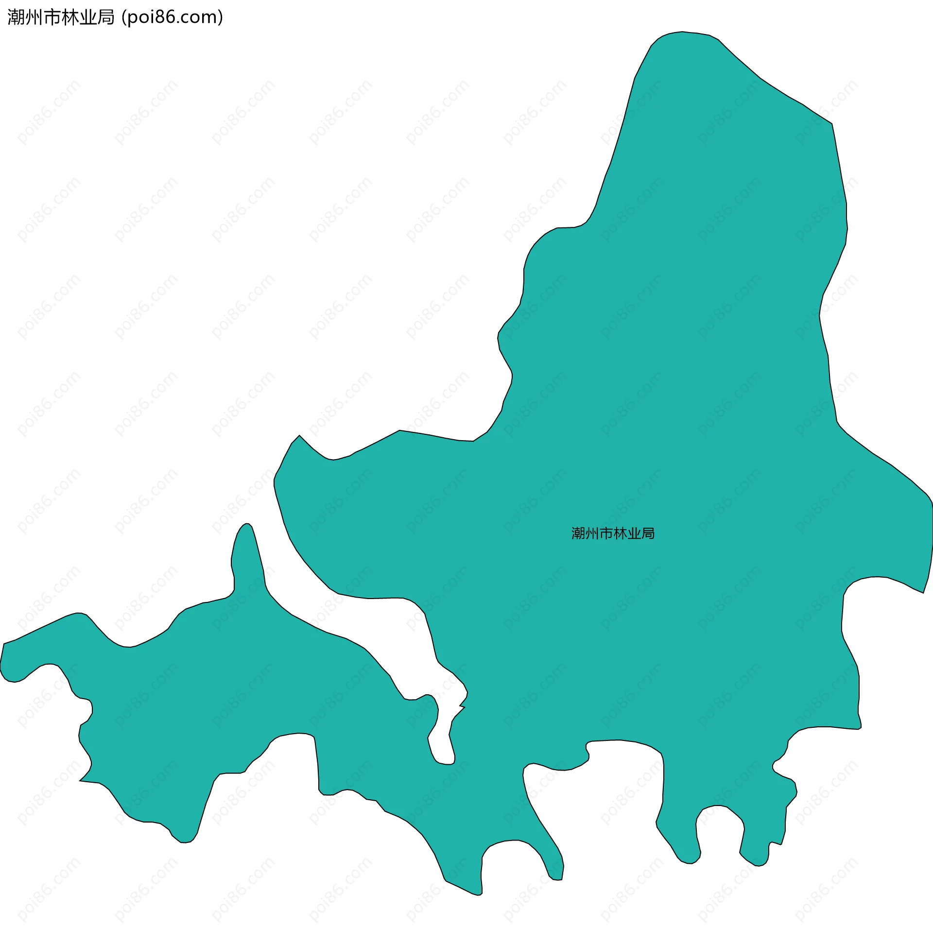 潮州市林业局边界地图