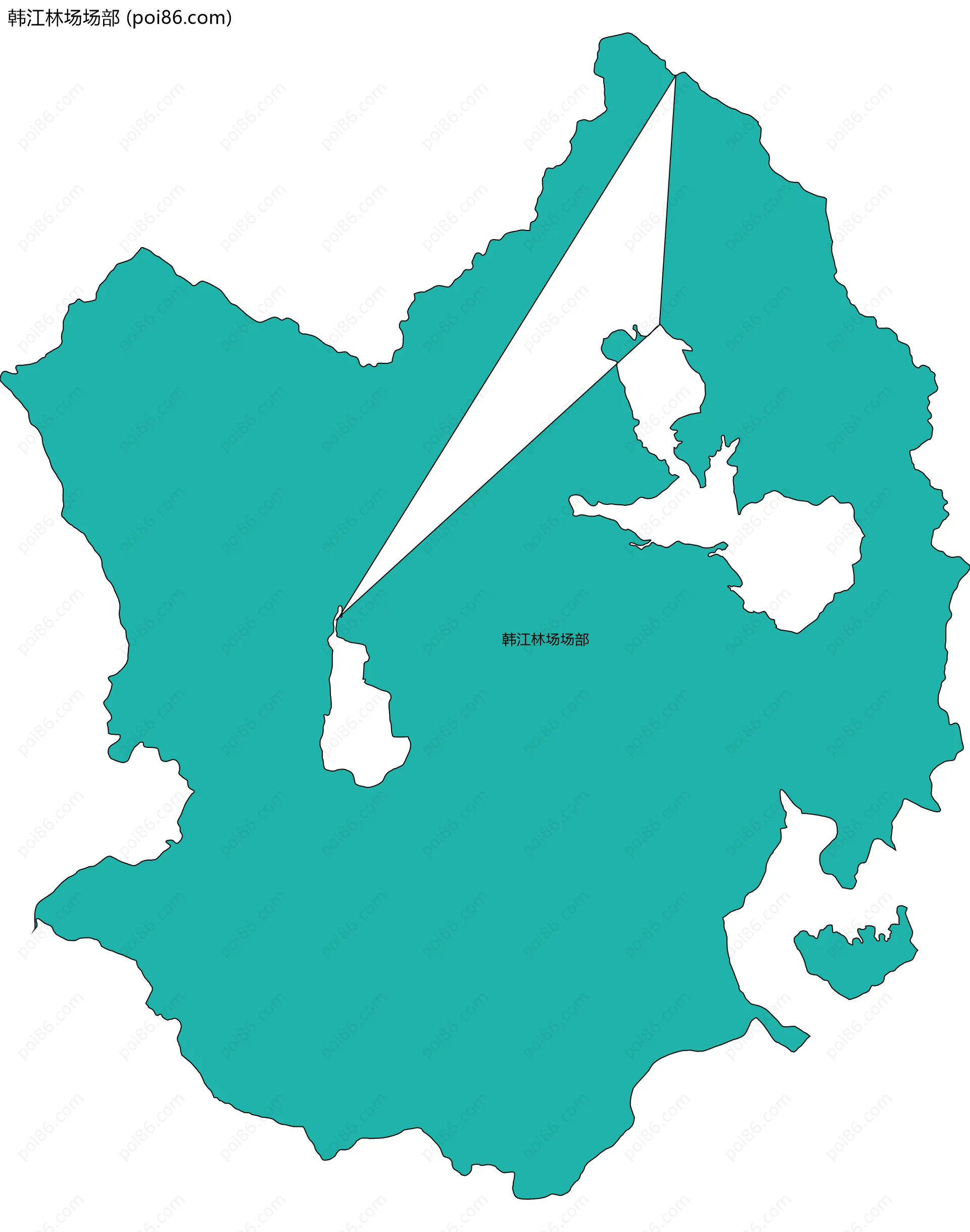 韩江林场场部边界地图