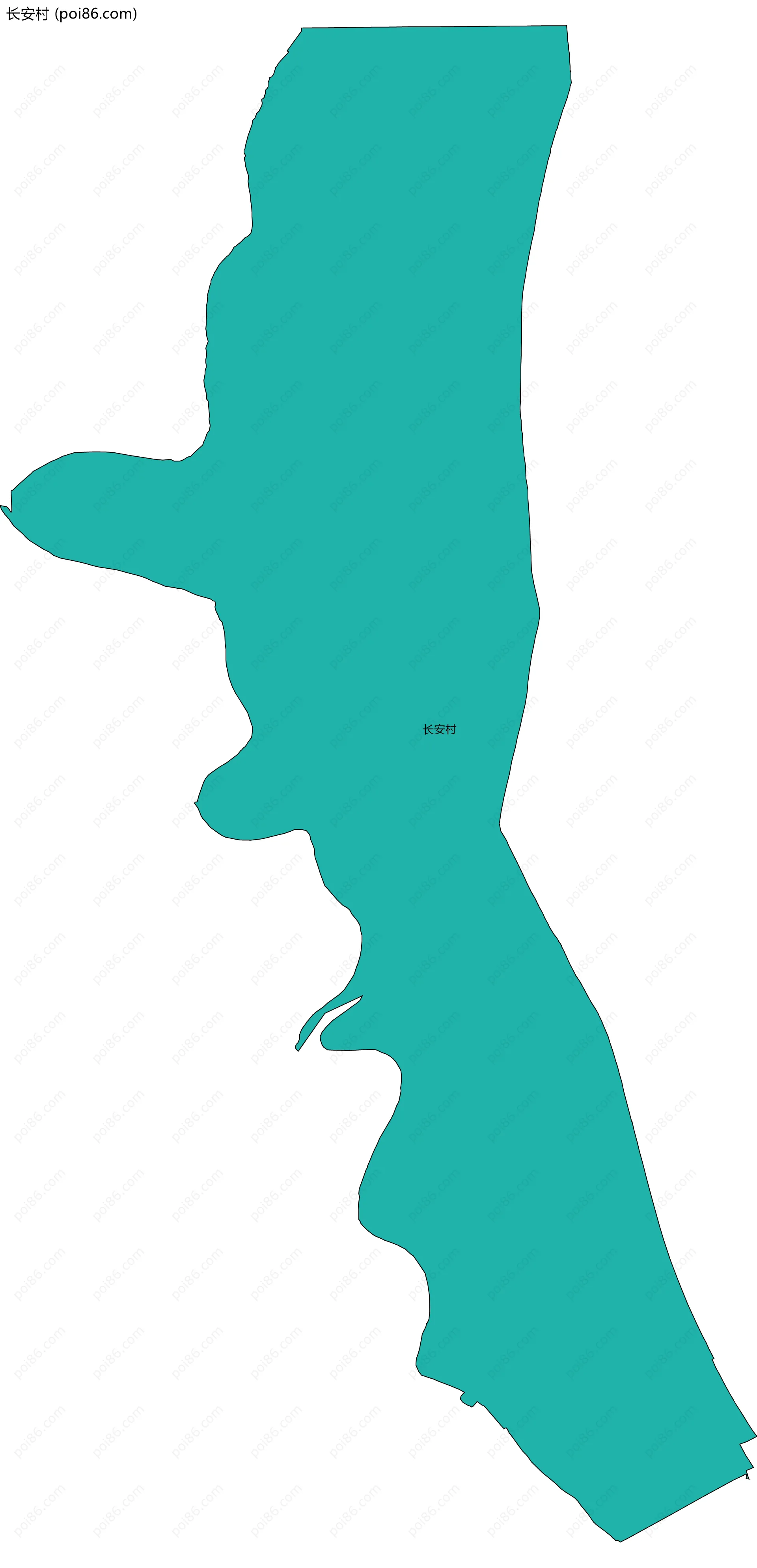 长安村边界地图