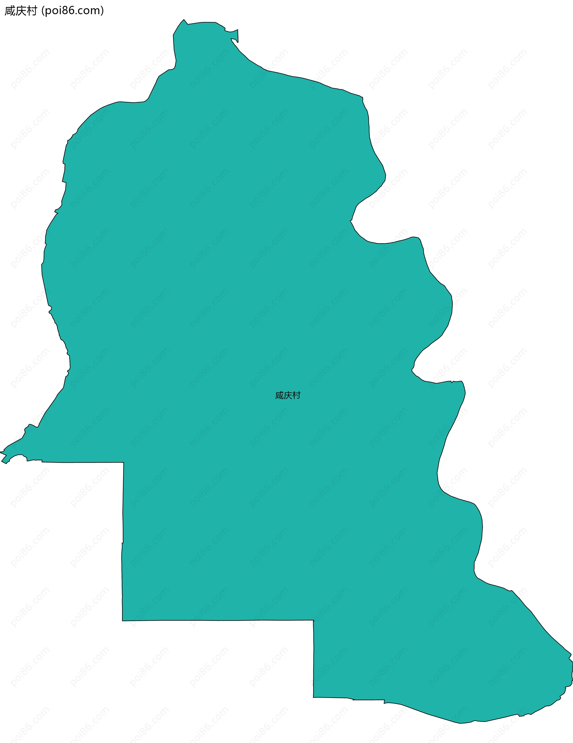 咸庆村边界地图