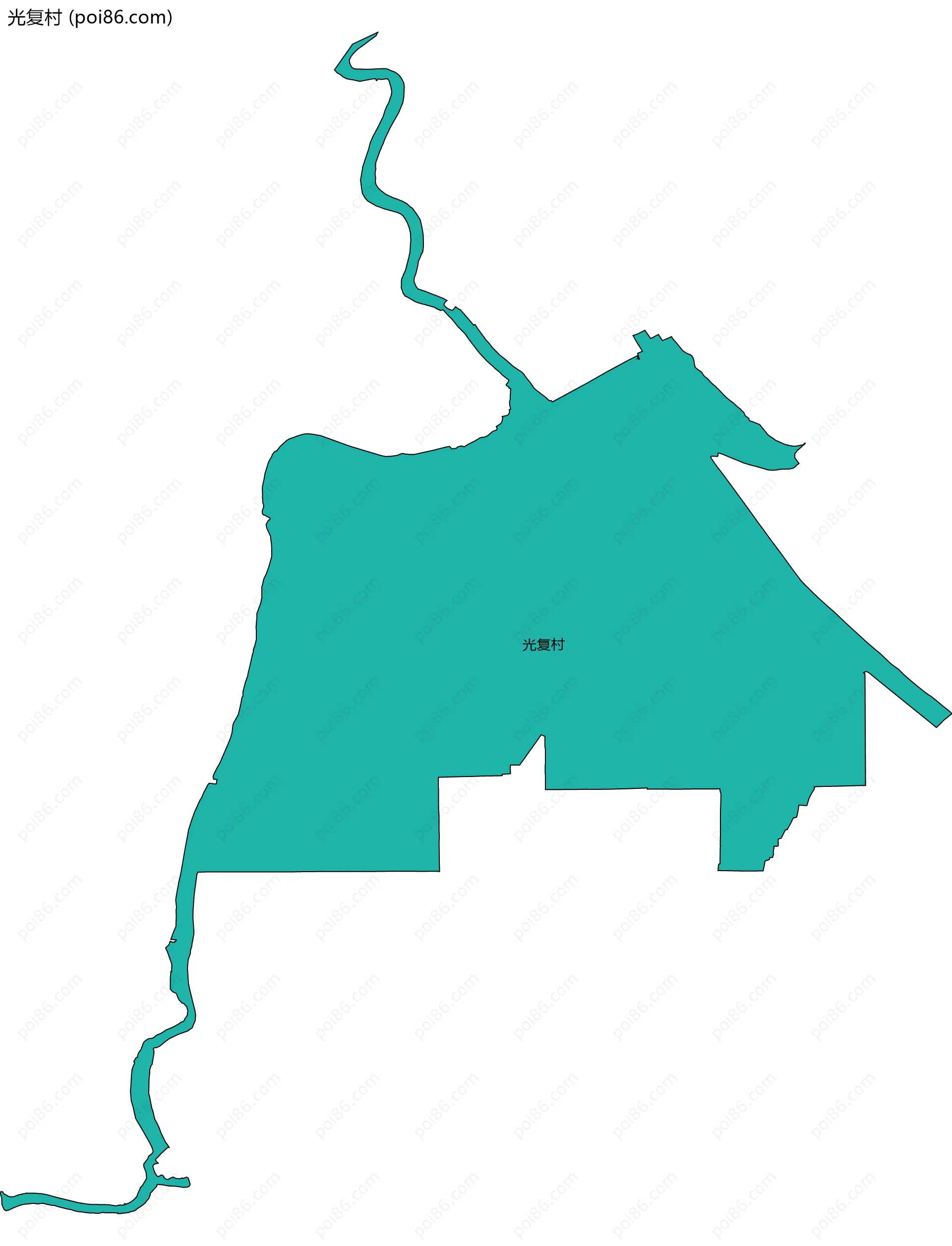 光复村边界地图