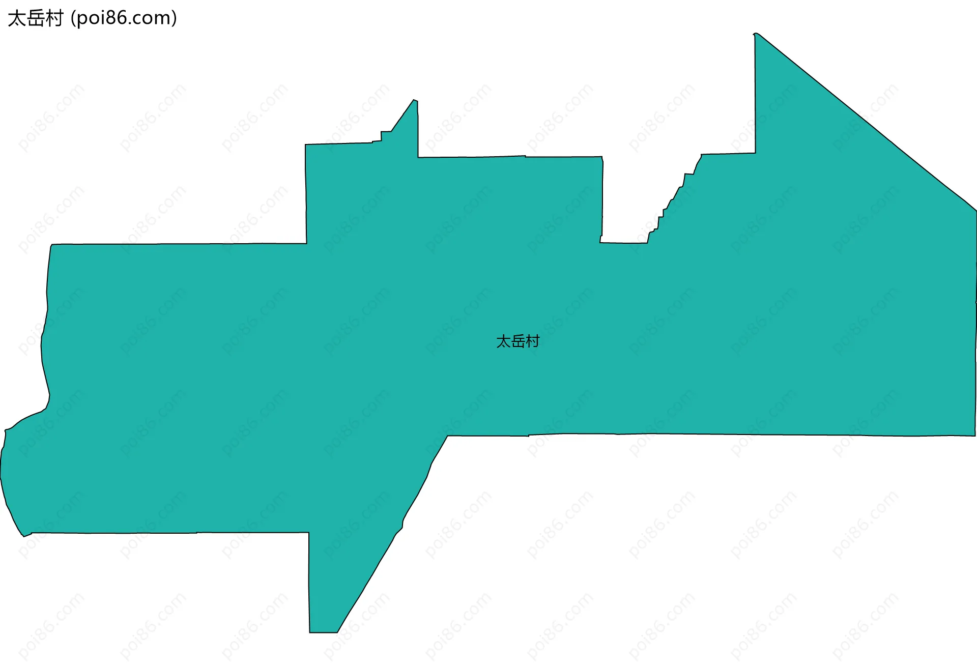 太岳村边界地图