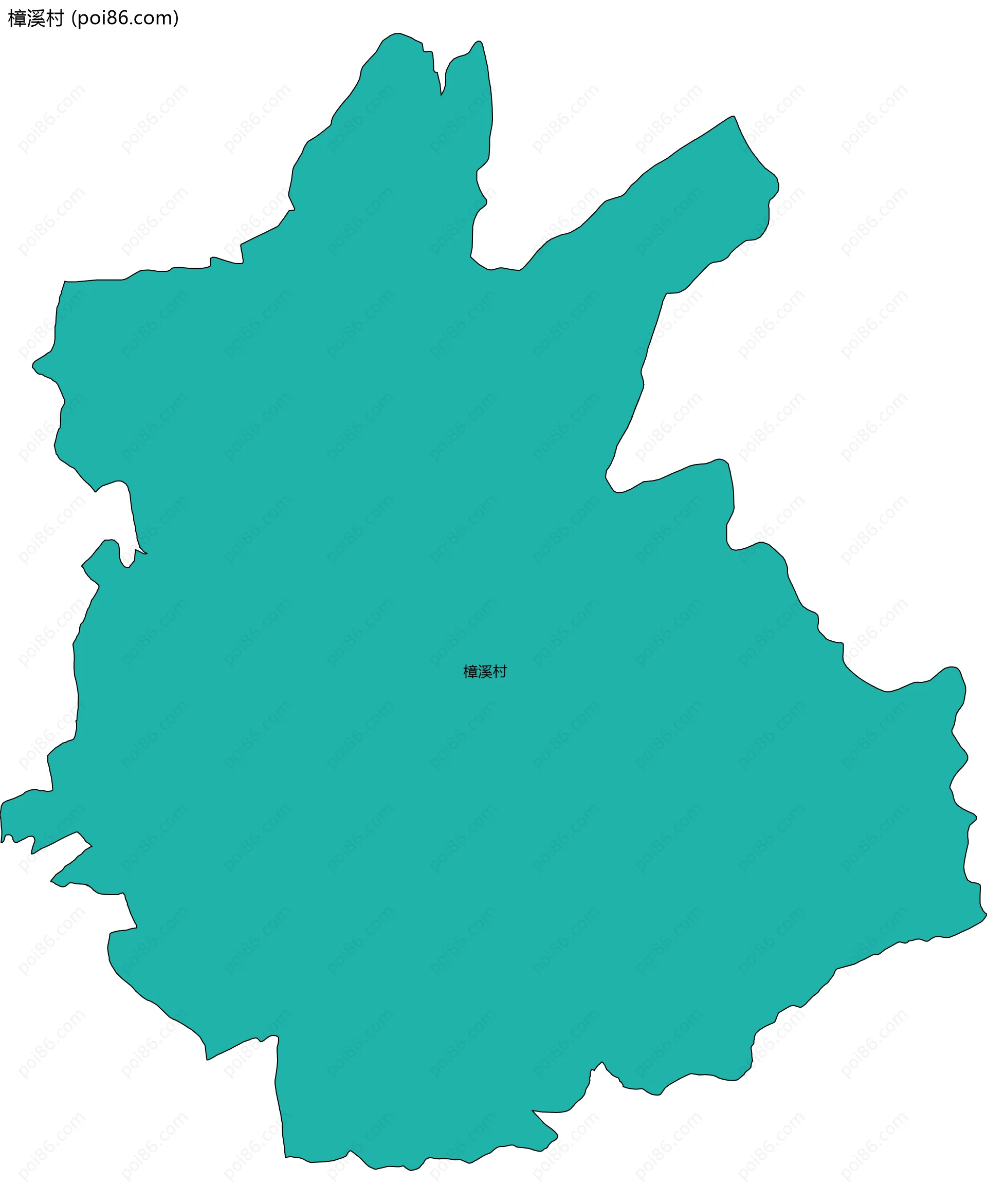 樟溪村边界地图