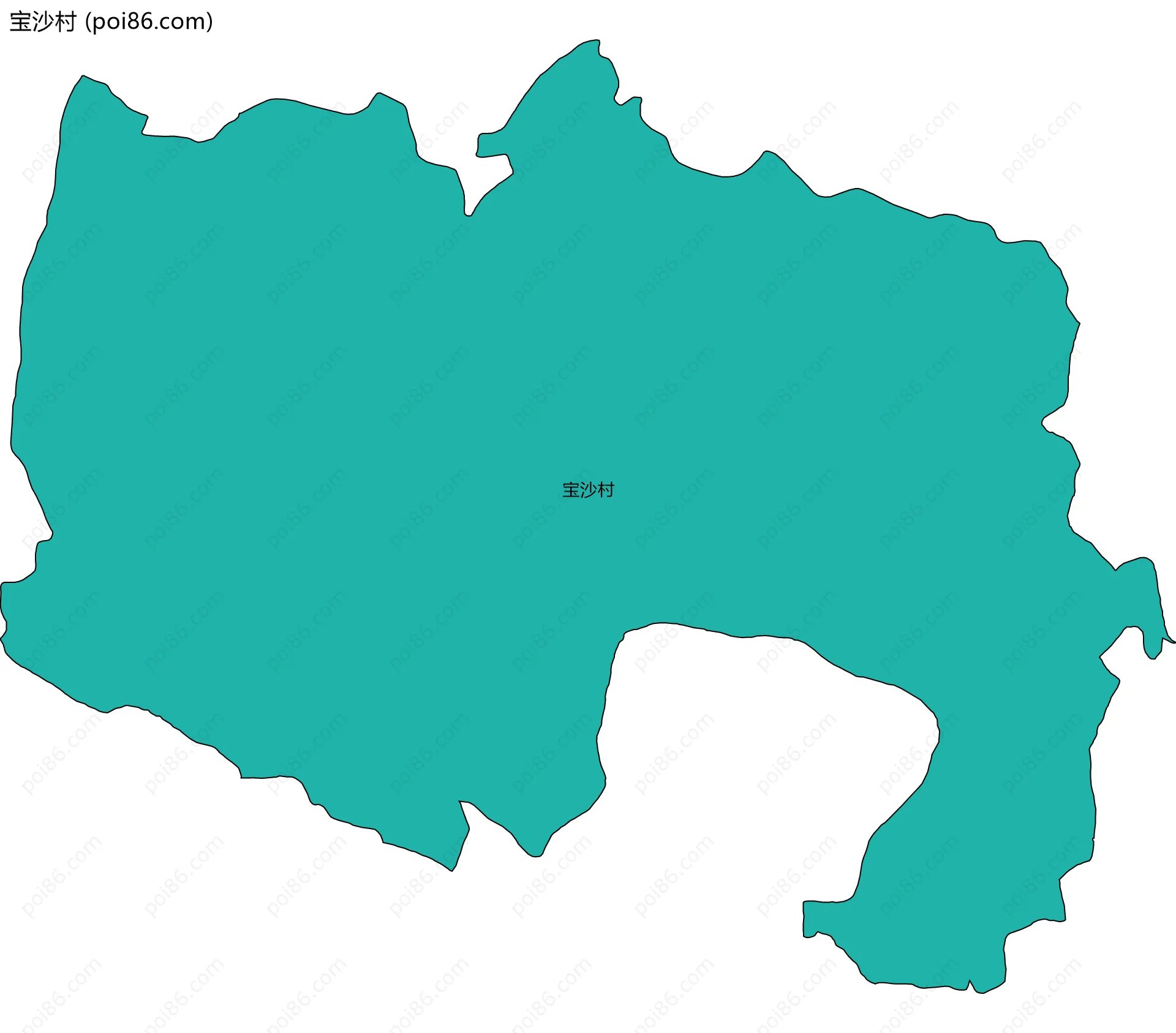 宝沙村边界地图