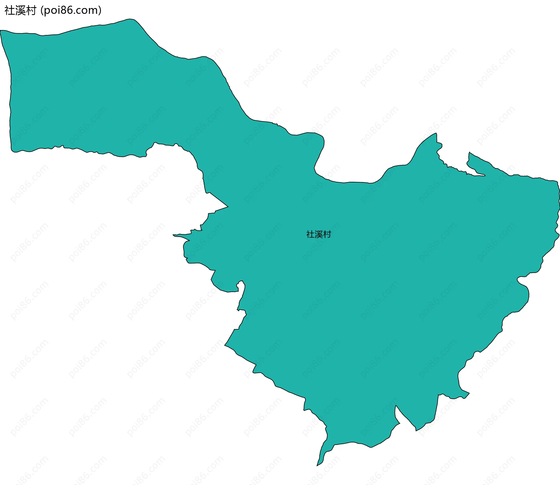 社溪村边界地图
