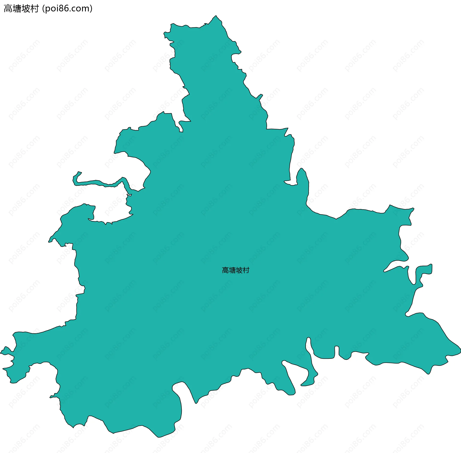 高塘坡村边界地图