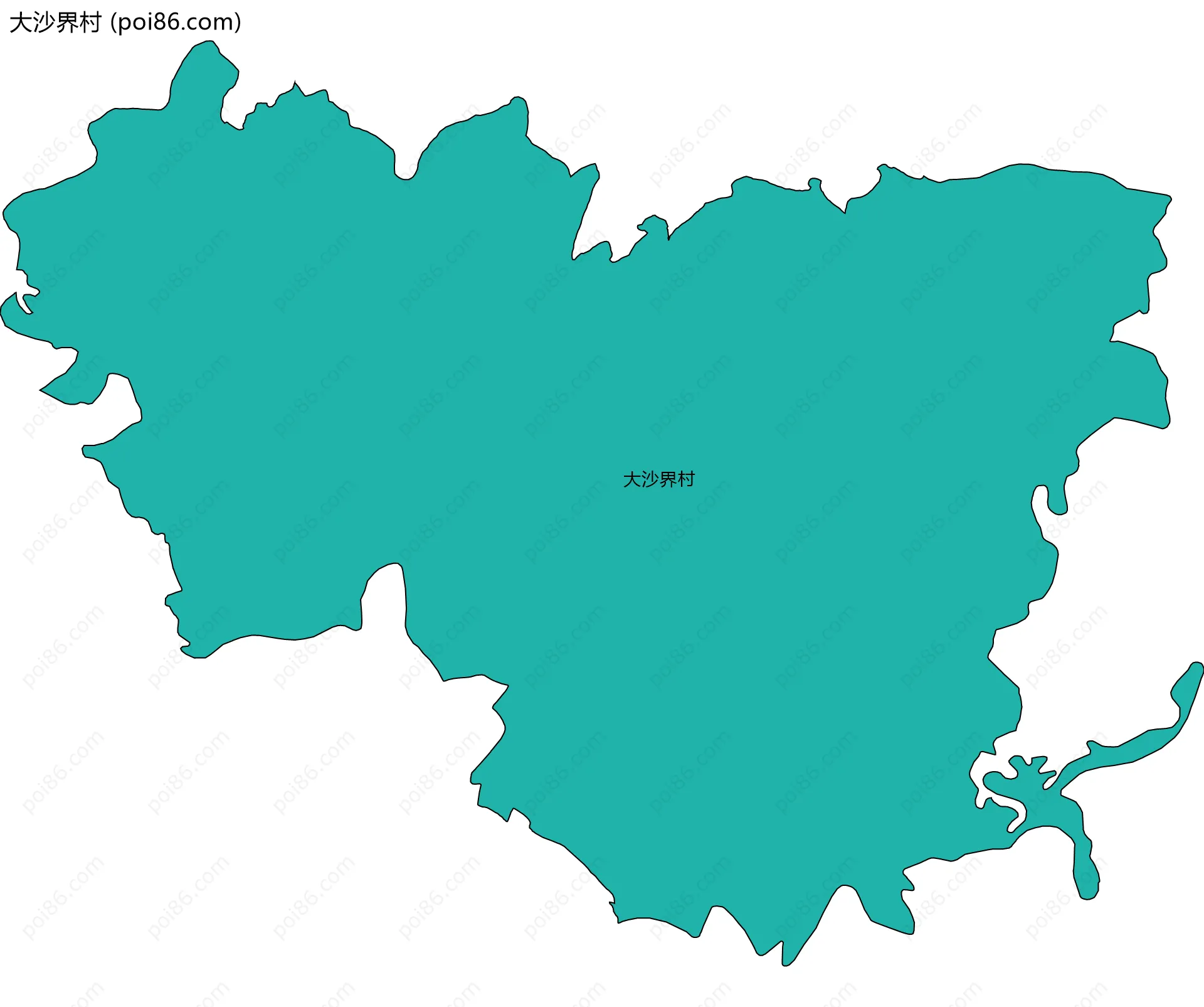 大沙界村边界地图