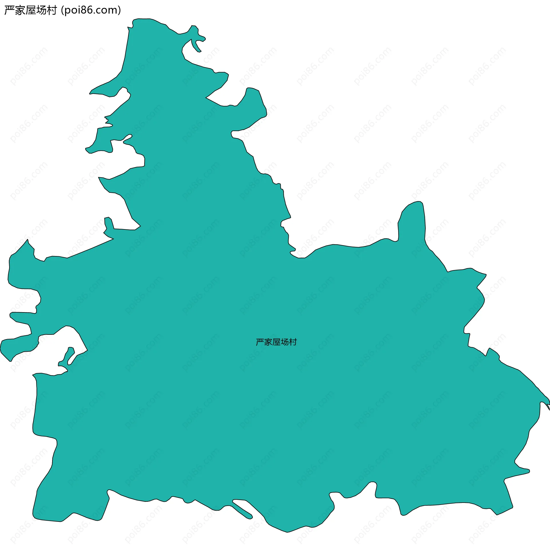 严家屋场村边界地图